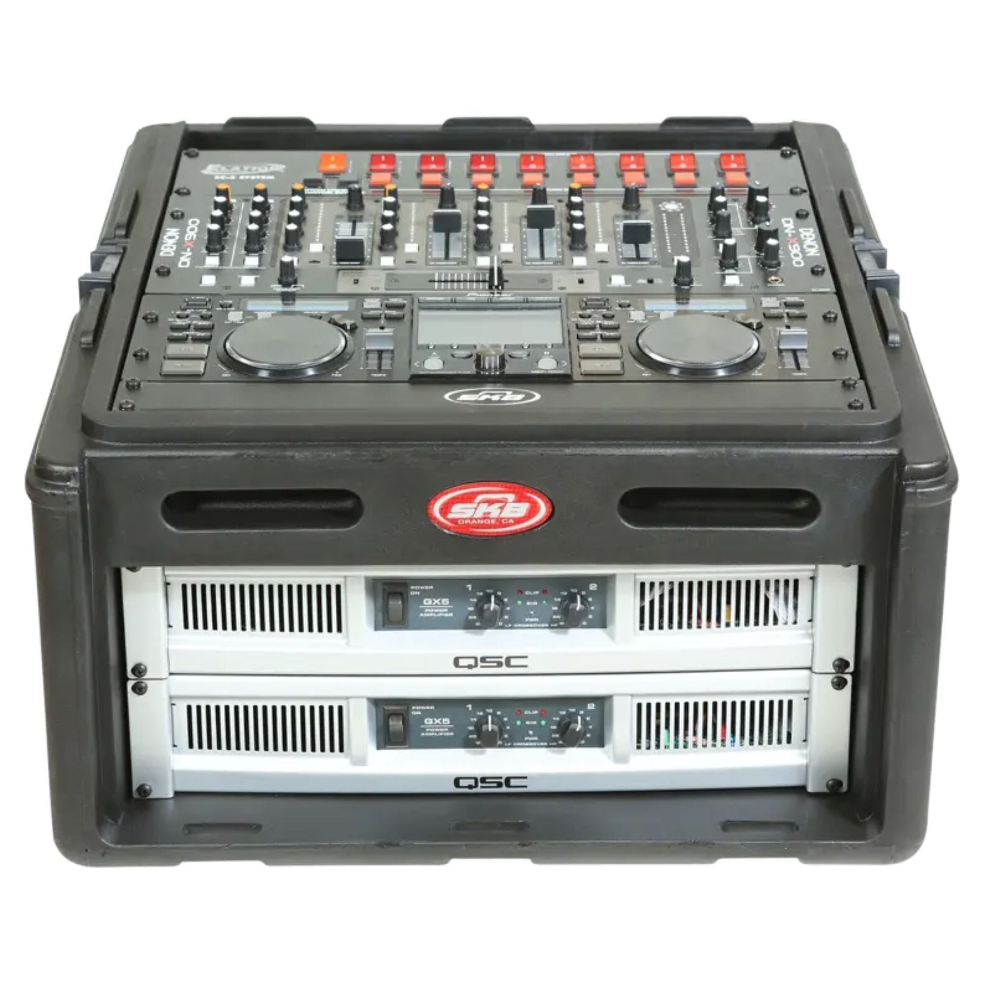 SKB Roto Rack/Mixer Console, 10U Slanted Rackmount on top, 4U Rackmount in Front - Smart-nests