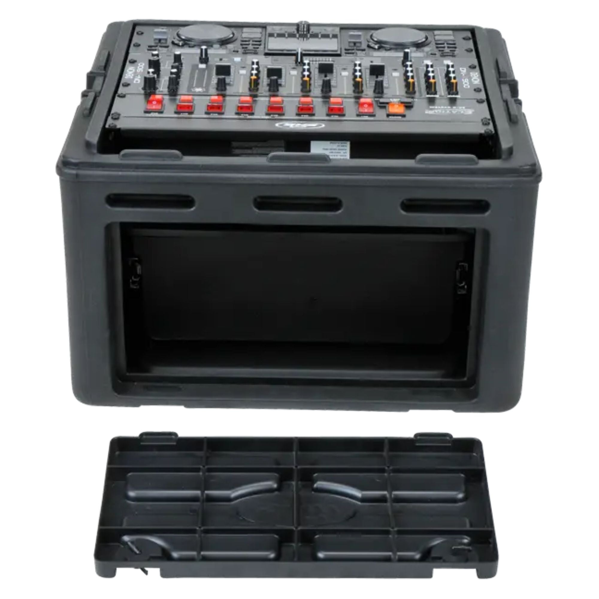 SKB Roto Rack/Mixer Console, 10U Slanted Rackmount on top, 4U Rackmount in Front - Smart-nests