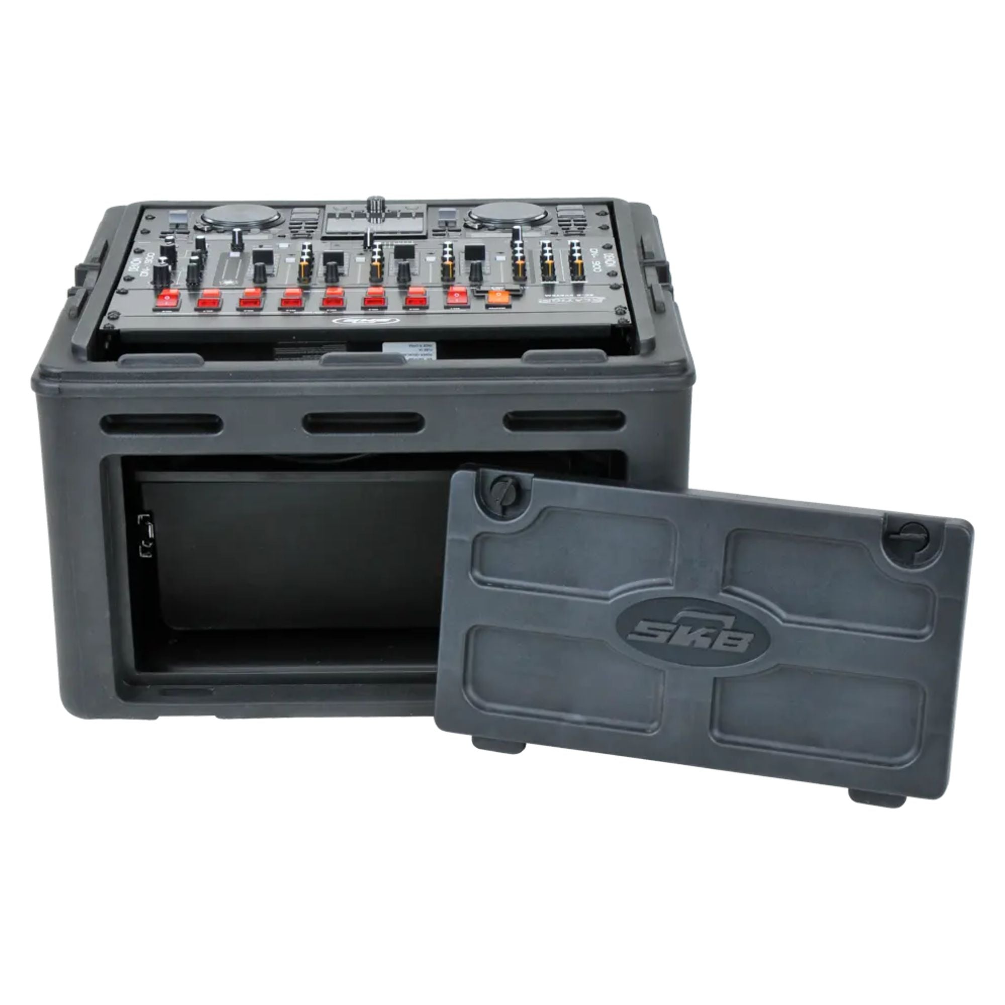 SKB Roto Rack/Mixer Console, 10U Slanted Rackmount on top, 4U Rackmount in Front - Smart-nests