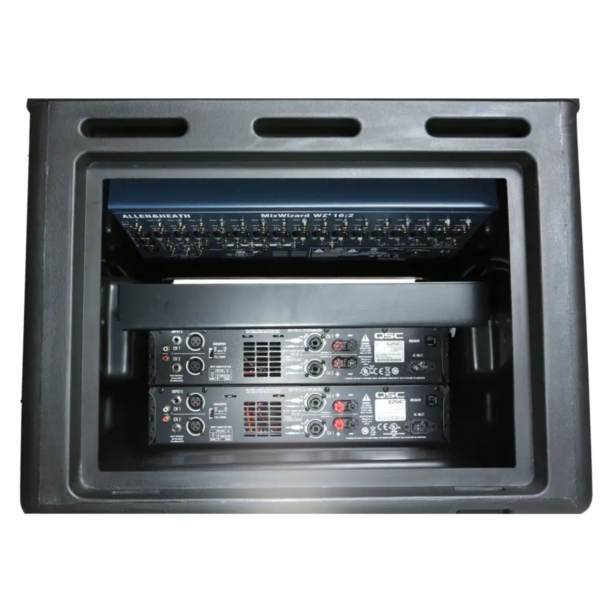 SKB Roto Rack/Mixer Console, 10U Slanted Rackmount on top, 6U Rackmount in Front - Smart-nests