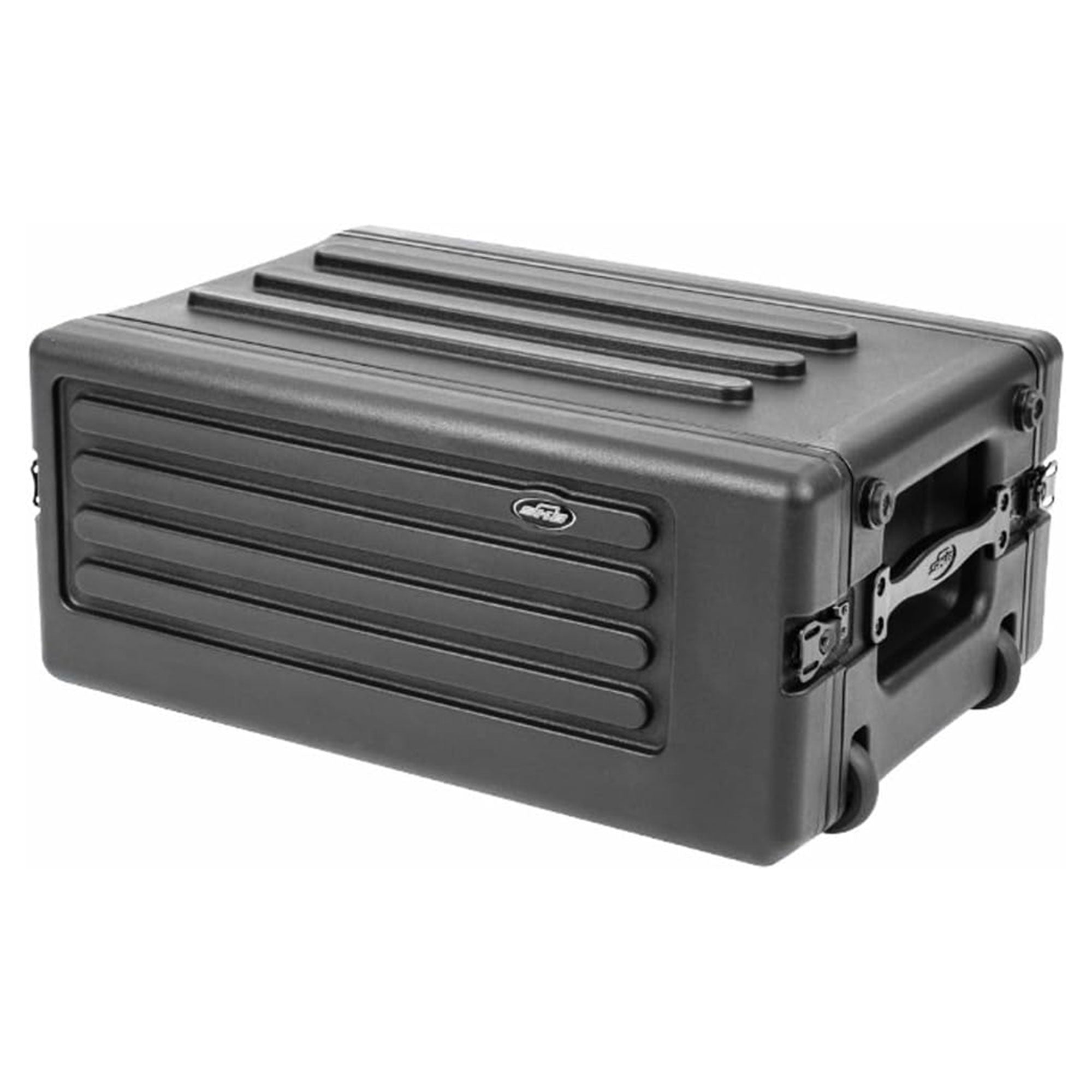 SKB 4U rSeries Shallow Rolling Rack with Integrated Back Wheels and Pull Handle - Smart-nests