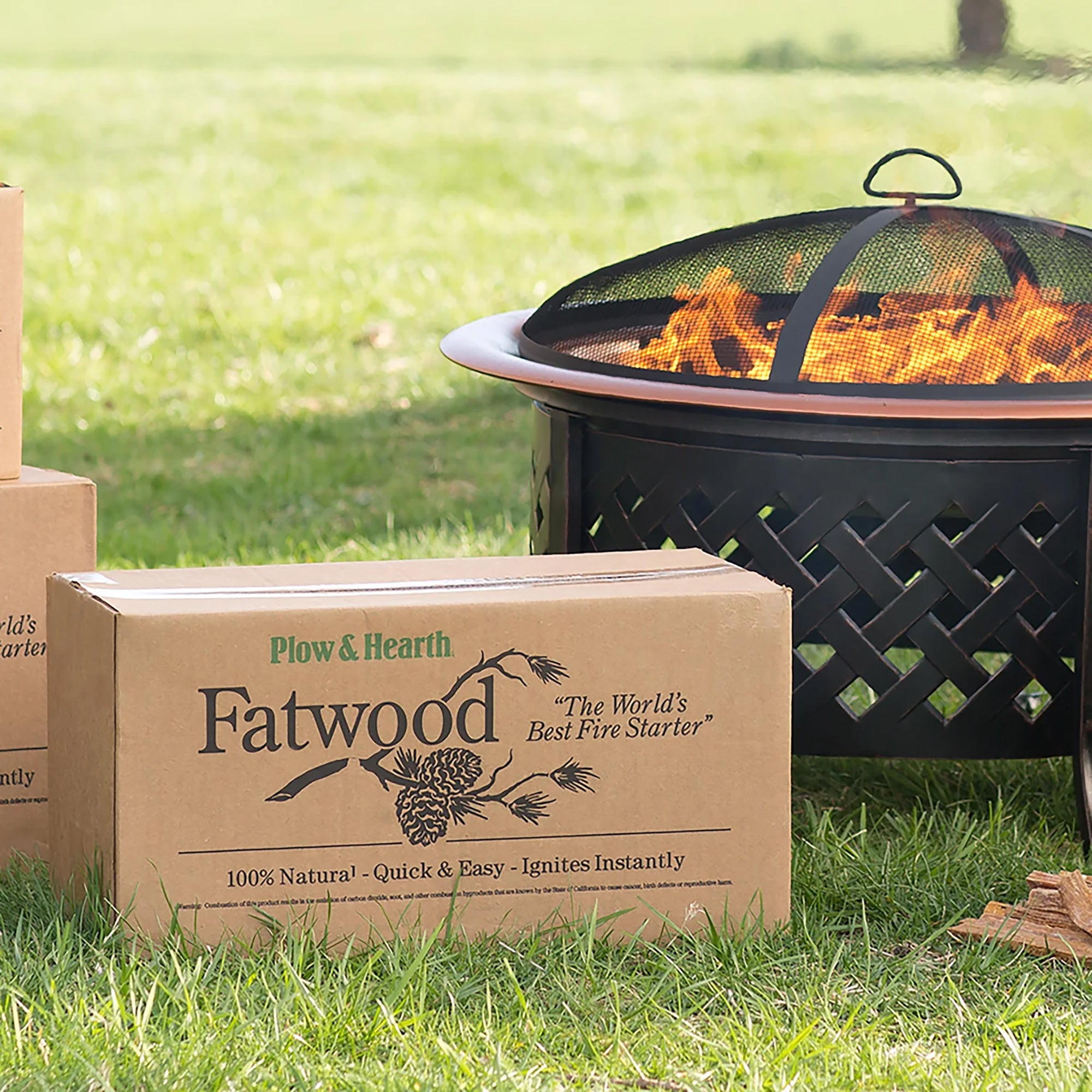 Sun Joe 40 Lb Fatwood Fire Starter Sticks for Fireplace, Wood Stove & Grill Use