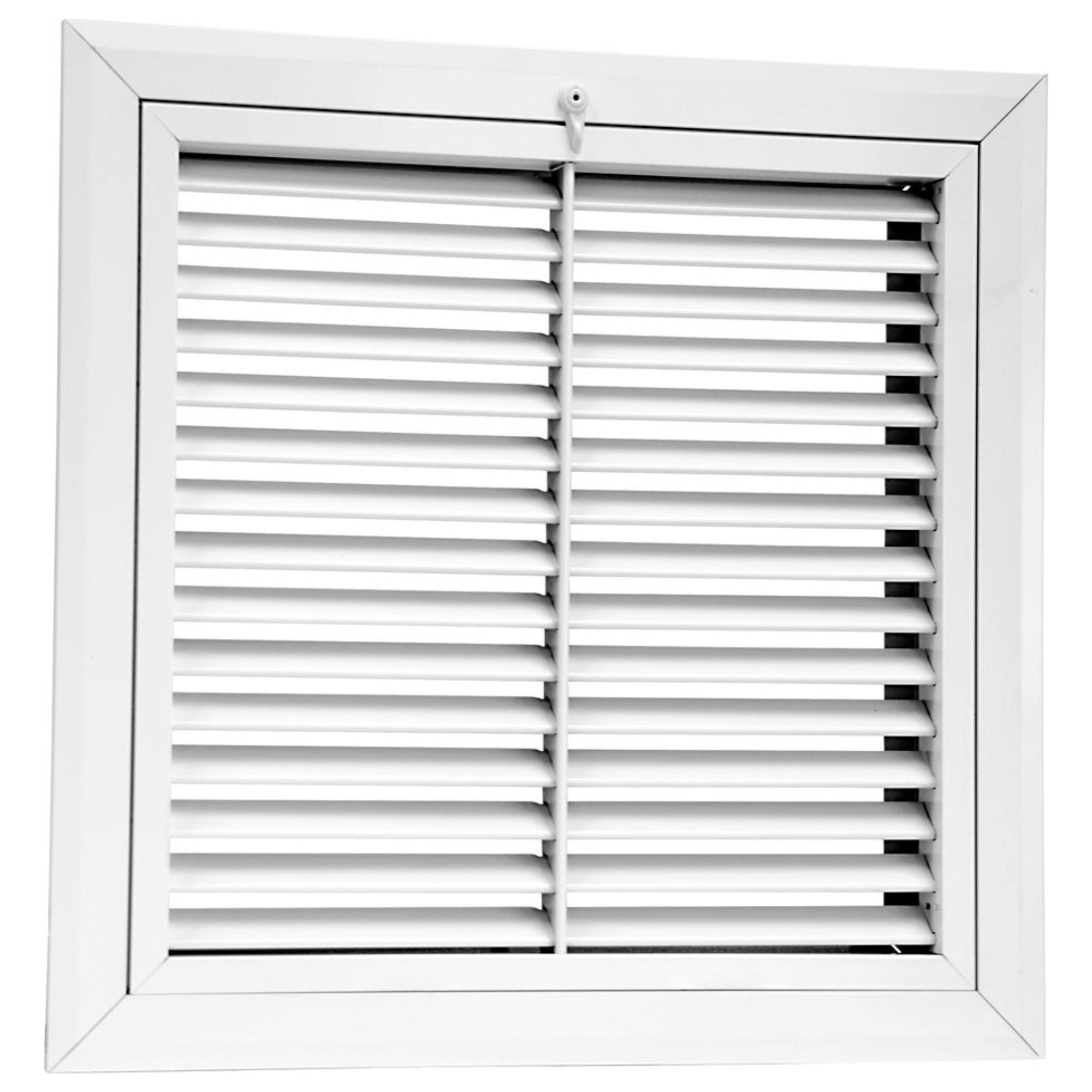 Hart & Cooley 20"X20" Aluminum Return Air Filter Grille, 45 Degree Blade, White - Smart-nests