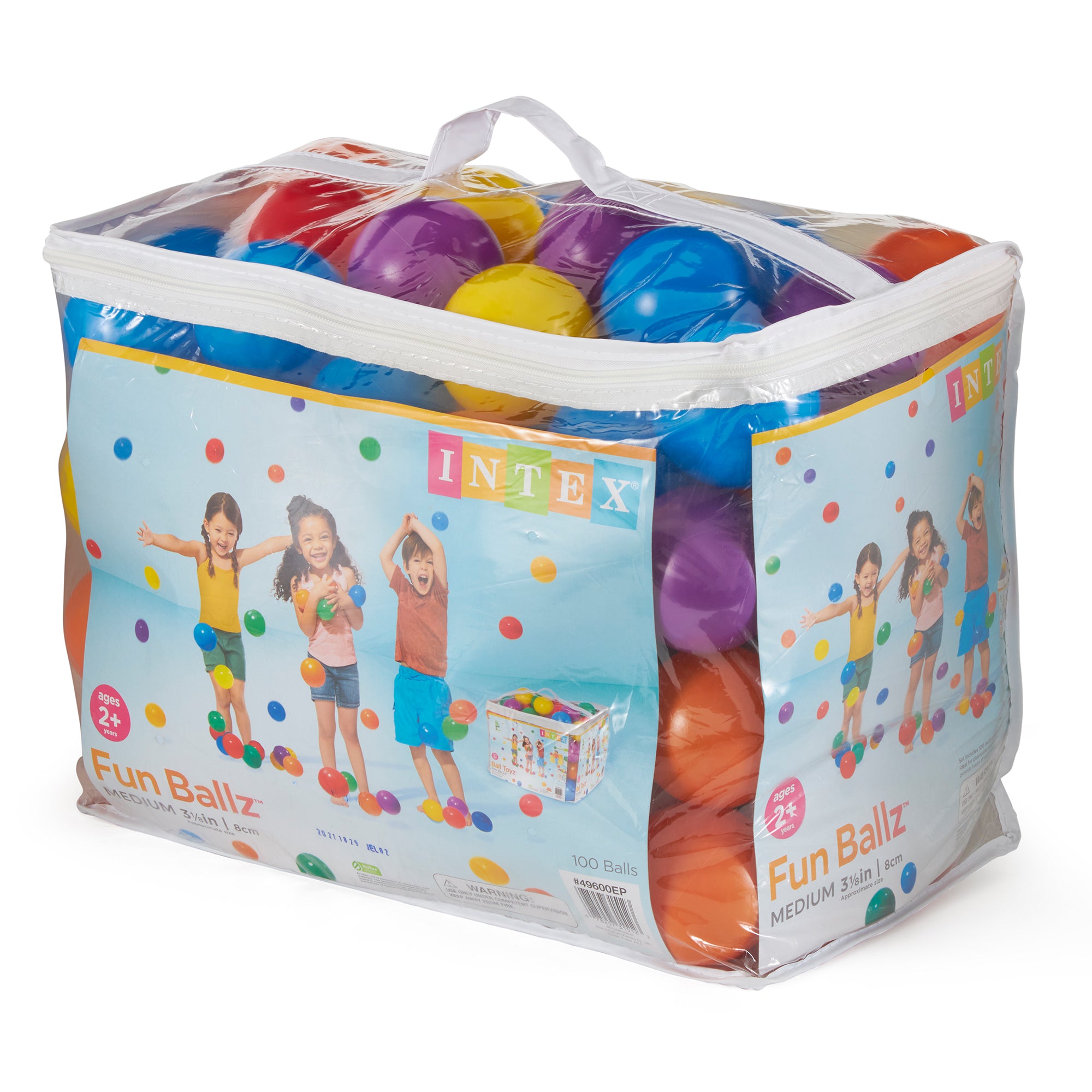 Intex Inflatable Jump O Lene Ball Pit Outdoor Castle Bouncer w/ 100 Play Balls - Smart-nests