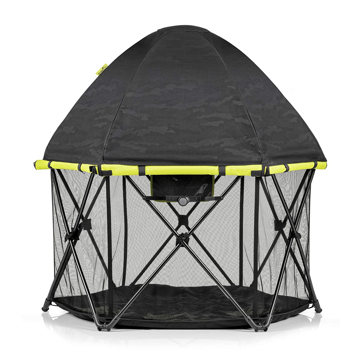 Evenflo Play Away Portable Indoor and Outdoor Lightweight Playard Deluxe, Black - Smart-nests