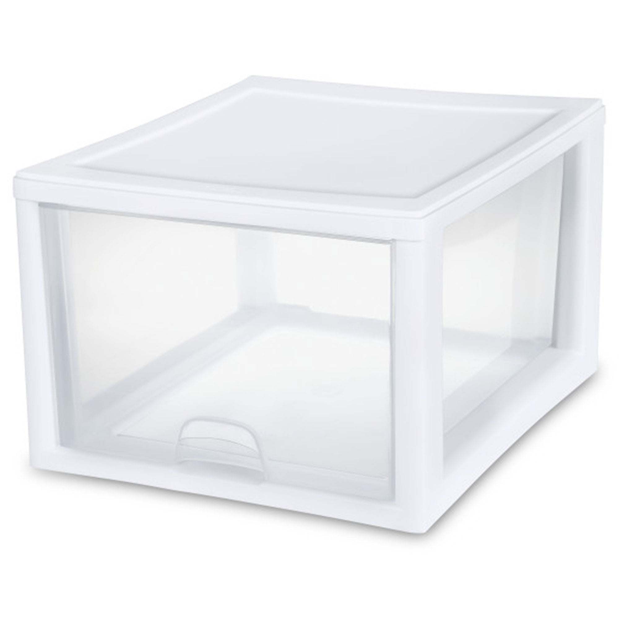 Sterilite 27 Quart Stacking Storage Drawer, Stackable Plastic Bin Drawer, 4 Pack - Smart-nests