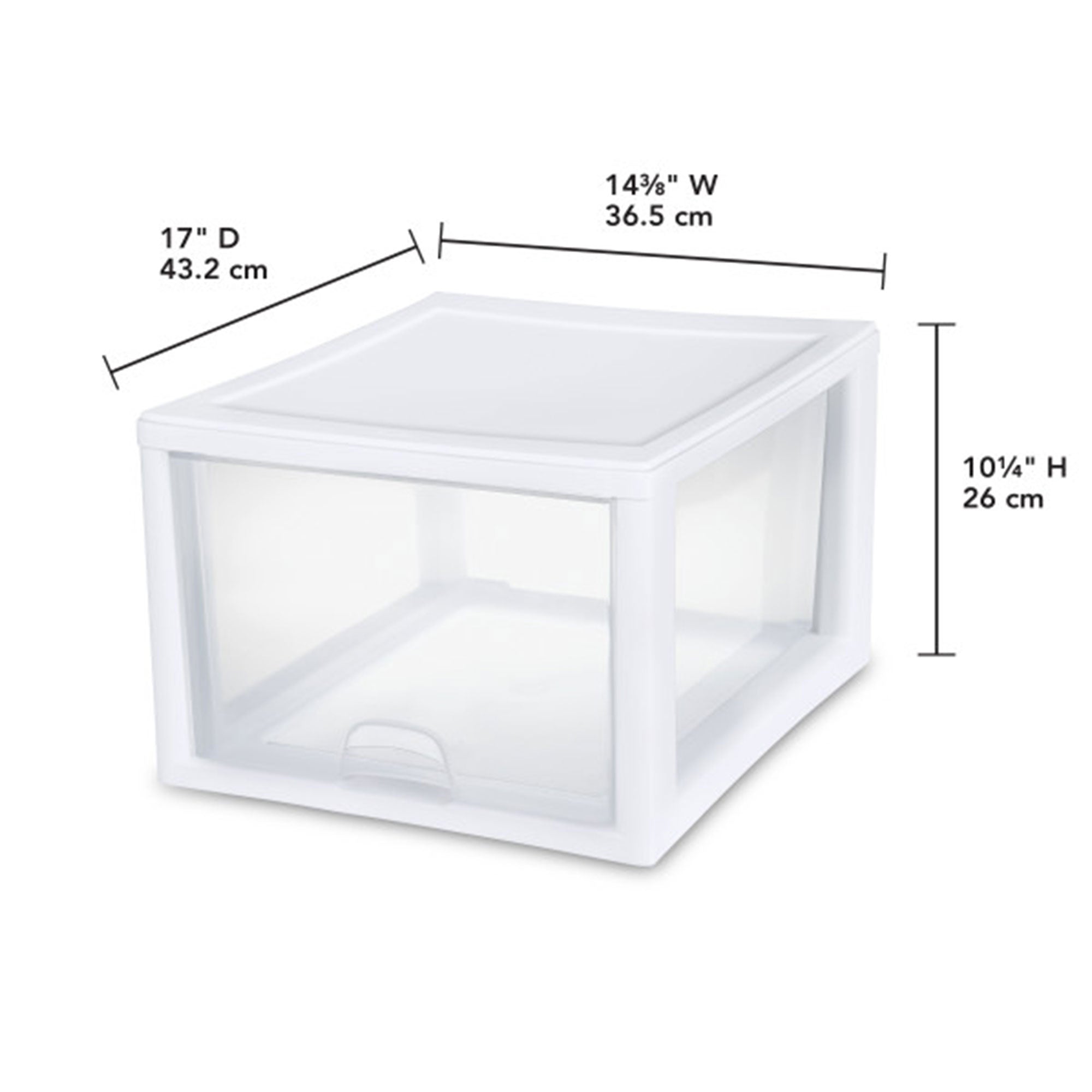 Sterilite 27 Quart Stacking Storage Drawer, Stackable Plastic Bin Drawer, 4 Pack - Smart-nests