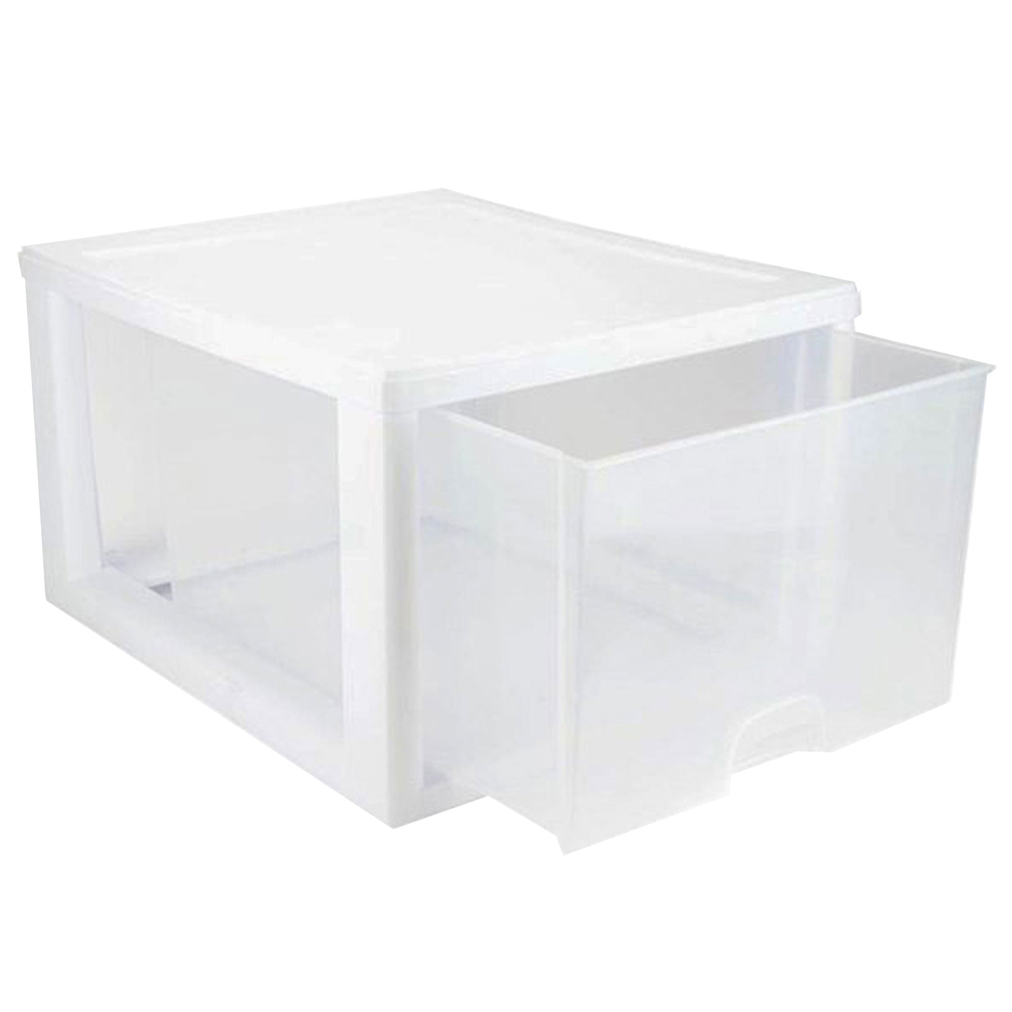 Sterilite 27 Quart Stacking Storage Drawer, Stackable Plastic Bin Drawer, 4 Pack - Smart-nests