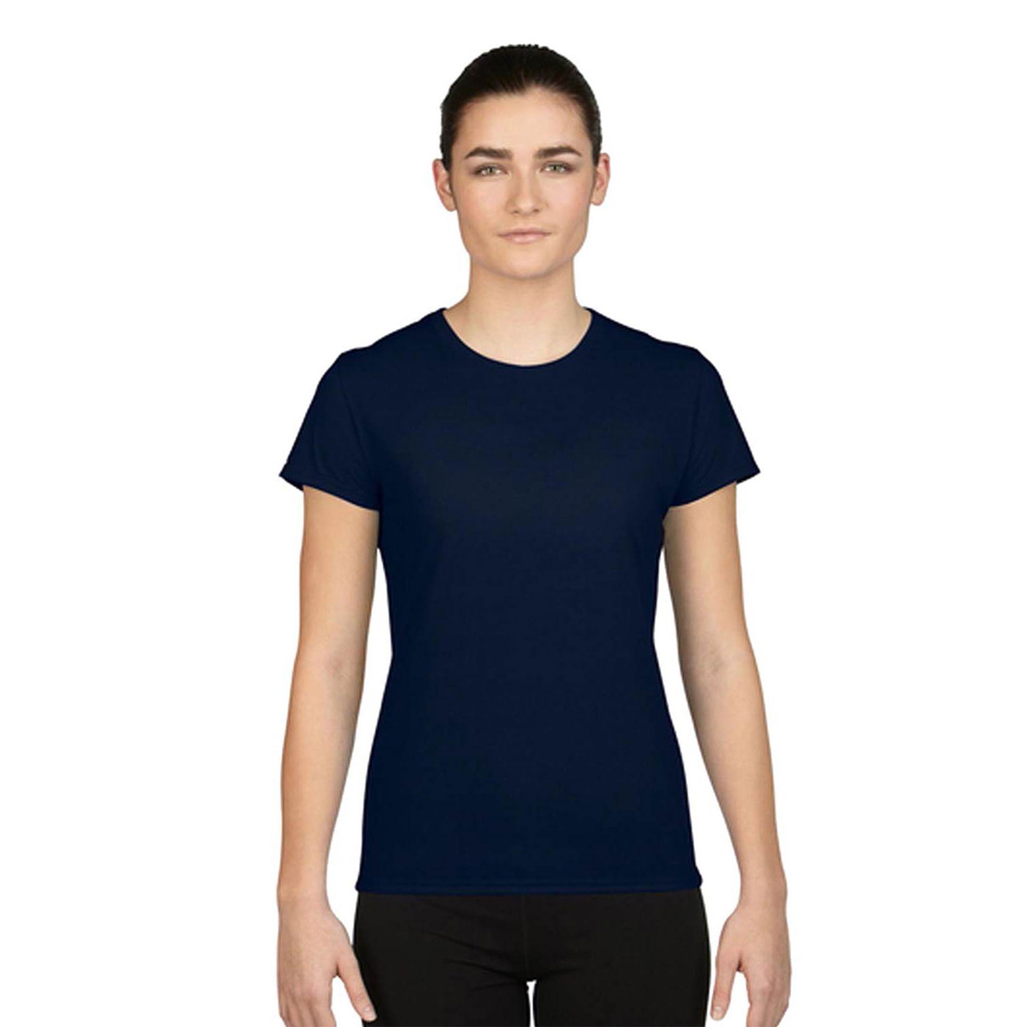 Gildan Missy Fit Women's X-Small Adult Performance Short Sleeve T-Shirt, Navy - Smart-nests