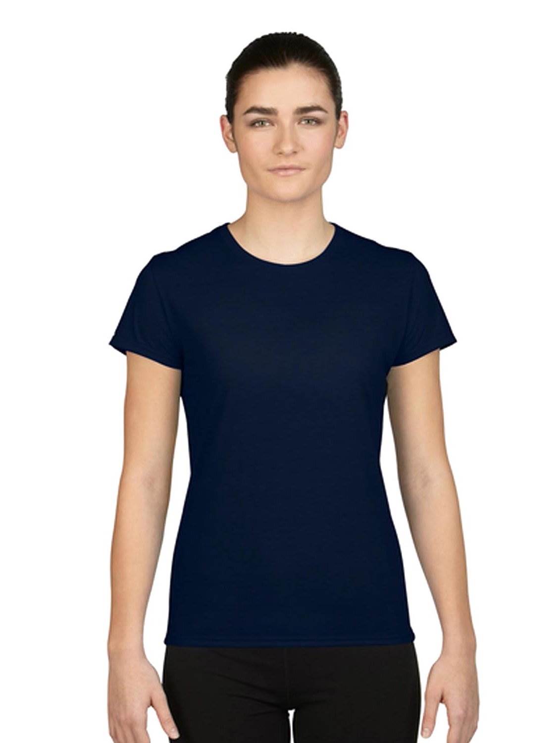 Gildan Missy Fit Women's Small Adult Performance Short Sleeve T-Shirt, Navy - Smart-nests