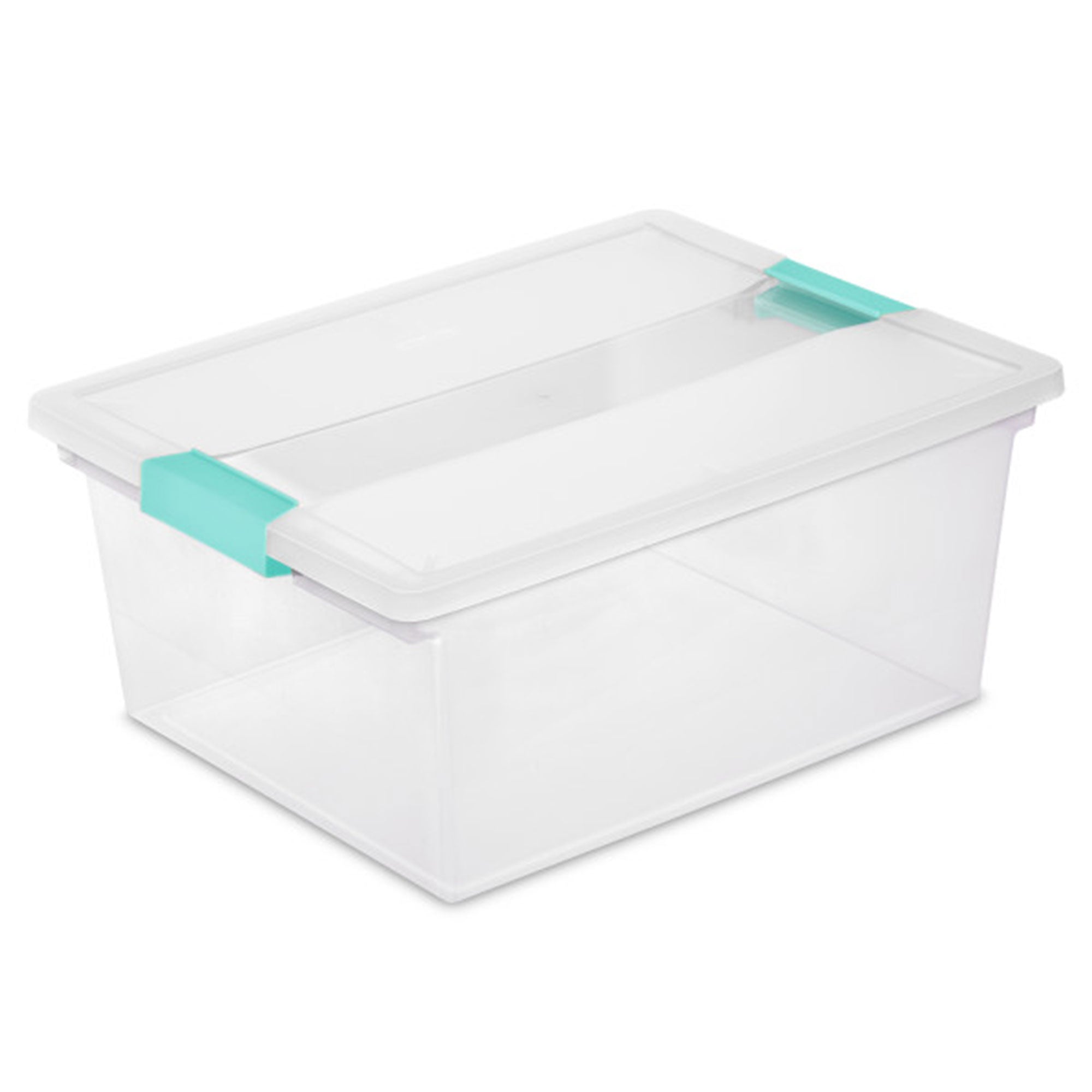 Sterilite Deep Plastic Stackable Storage Bin w/ Clear Latch Lid, Clear (4 Pack) - Smart-nests