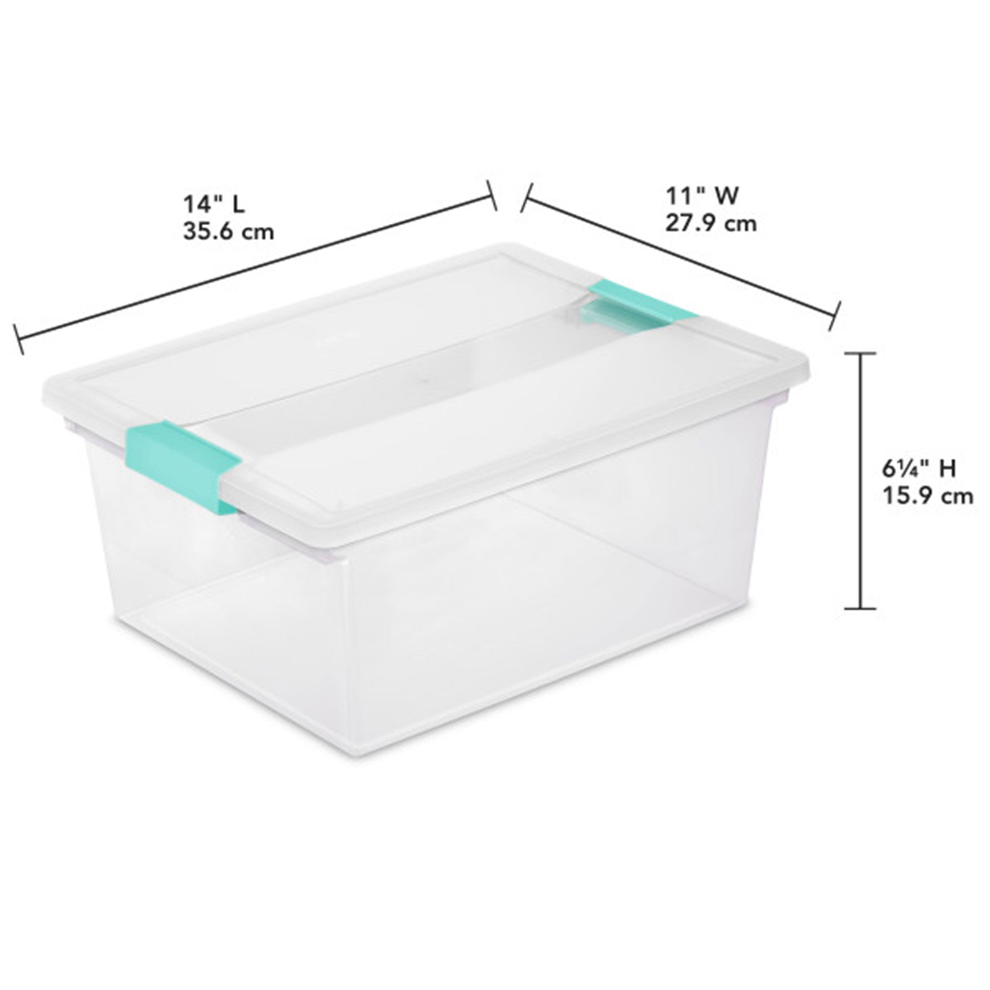 Sterilite Deep Plastic Stackable Storage Bin w/ Clear Latch Lid, Clear (4 Pack) - Smart-nests