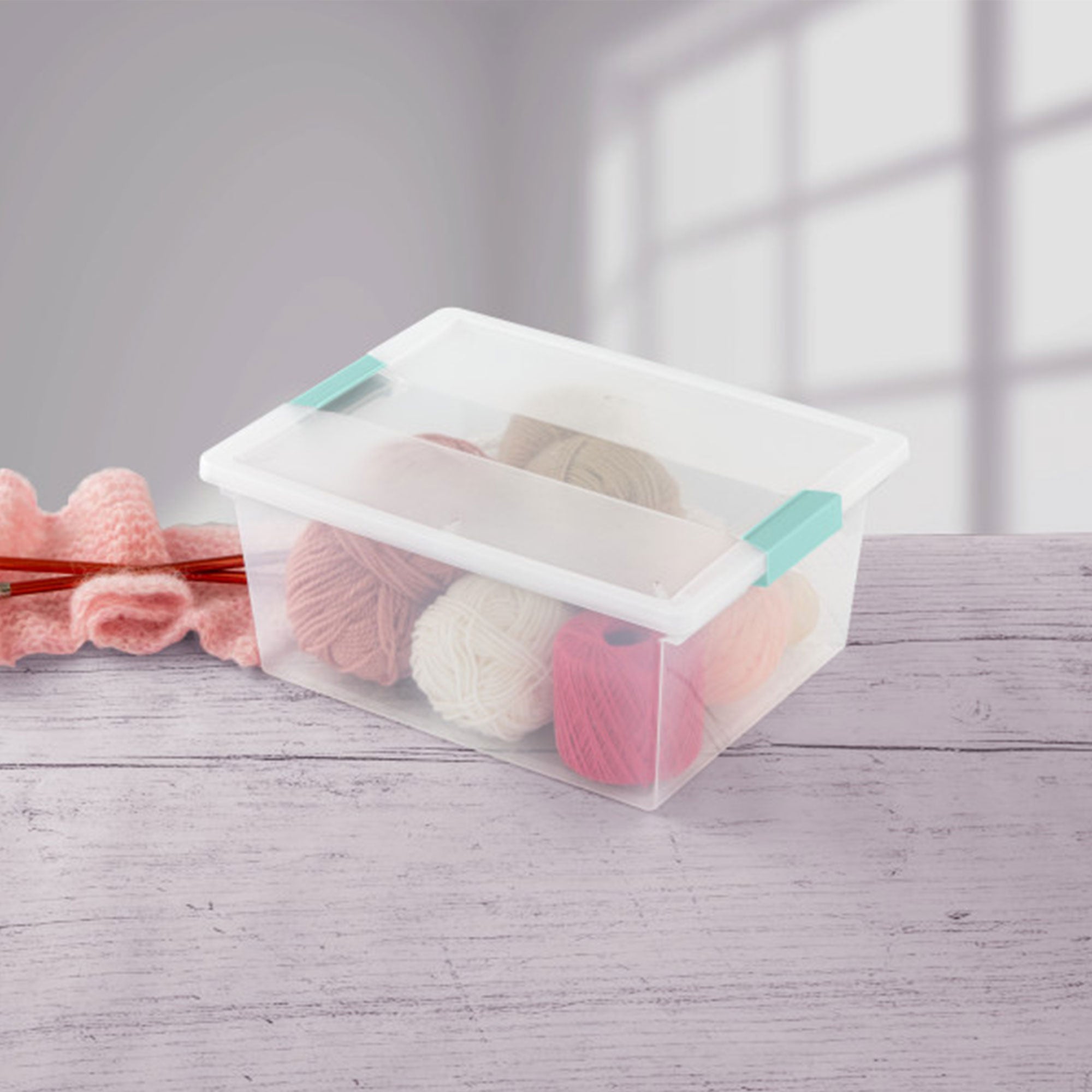 Sterilite Deep Plastic Stackable Storage Bin w/ Clear Latch Lid, Clear (4 Pack) - Smart-nests