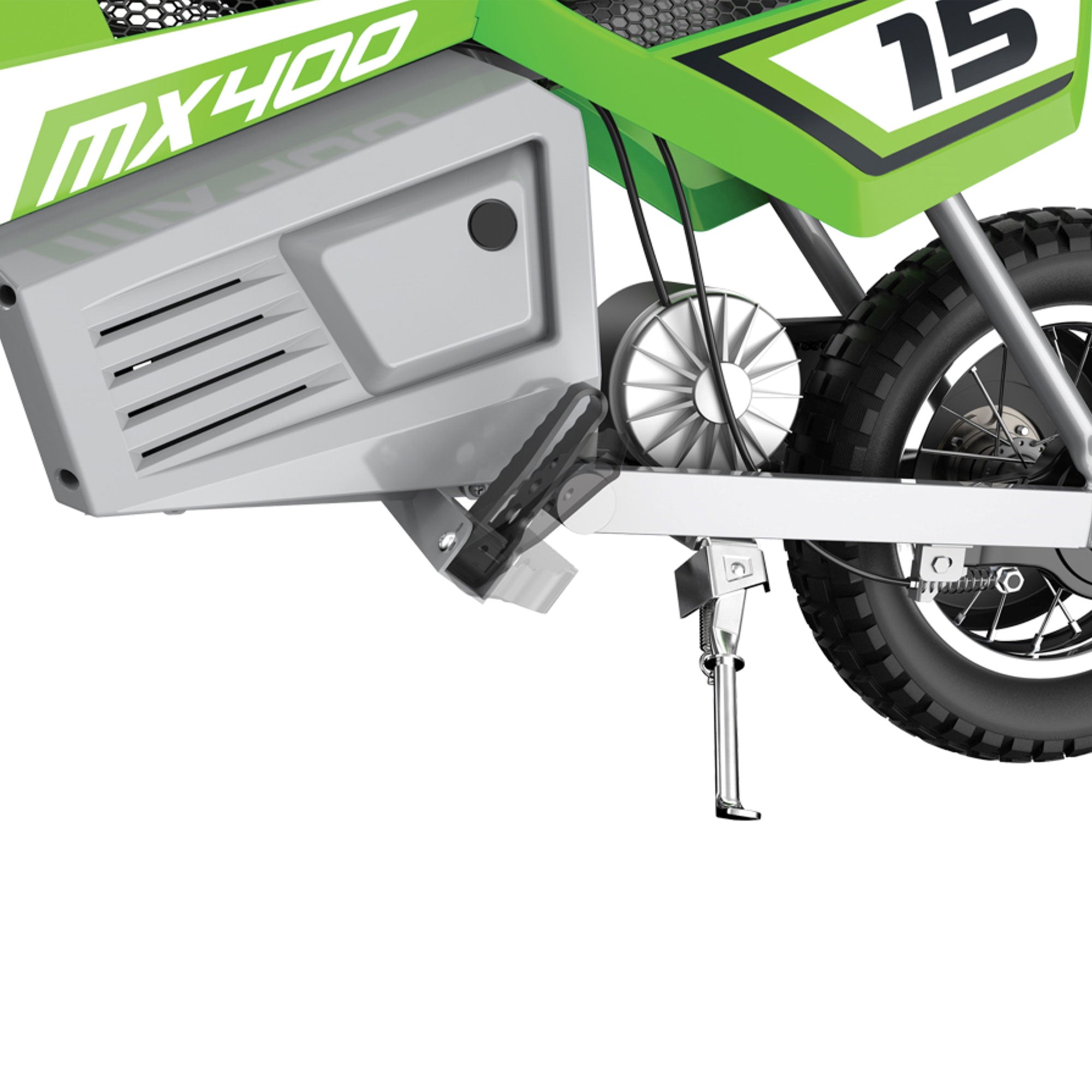 Razor MX400 Dirt Rocket 24V Electric Toy Motocross Motorcycle Dirt Bike, Green - Smart-nests