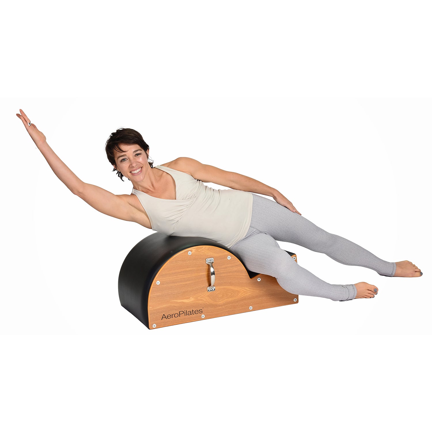 Stamina AeroPilates Wooden Padded Spine Posture Corrector Stretching Barrel - Smart-nests