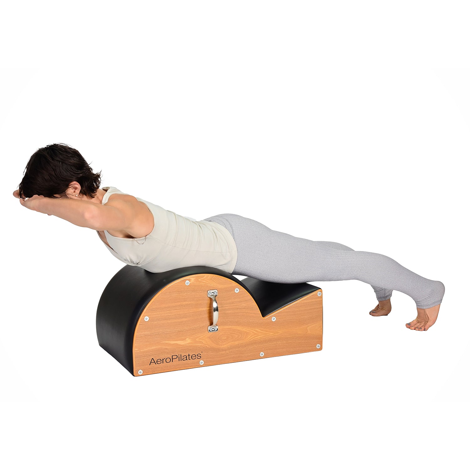 Stamina AeroPilates Wooden Padded Spine Posture Corrector Stretching Barrel - Smart-nests