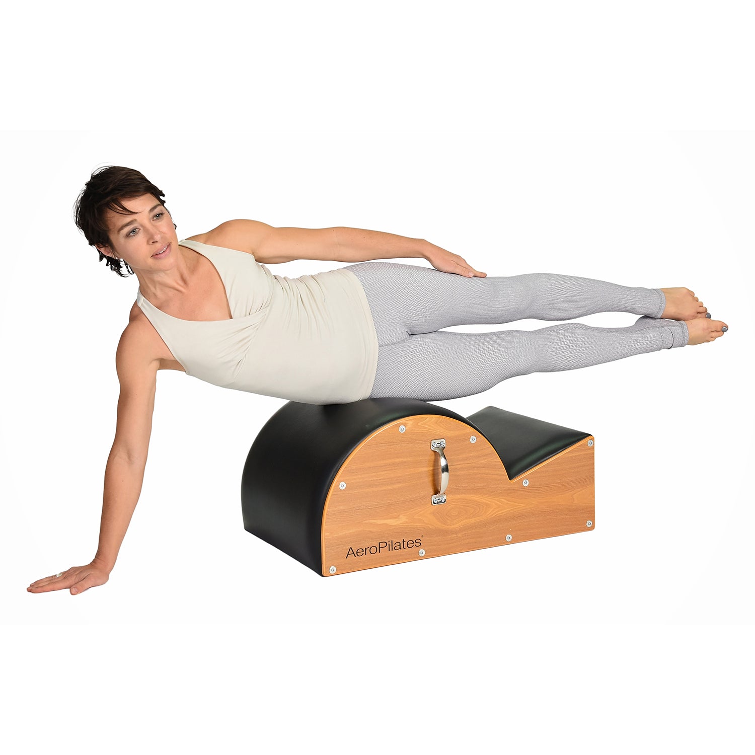 Stamina AeroPilates Wooden Padded Spine Posture Corrector Stretching Barrel - Smart-nests