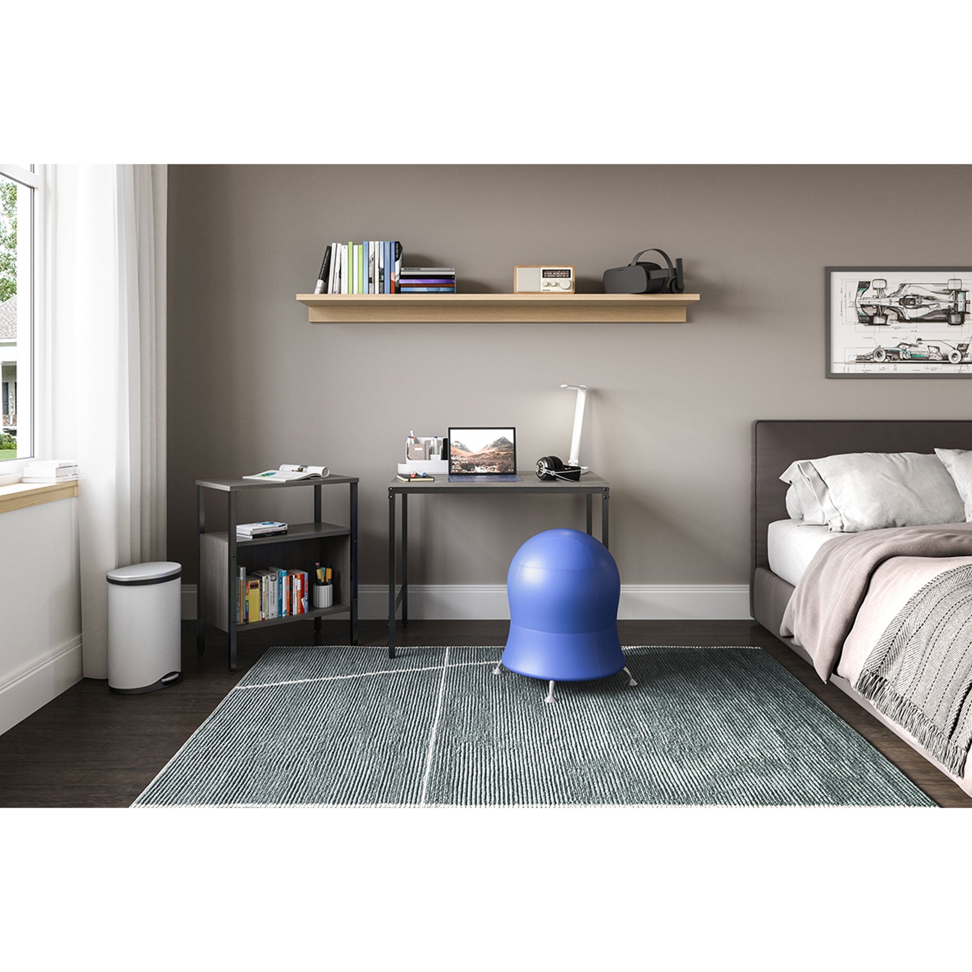 Safco Simple Storage Space Saving Compartment Organizer Stand, Sterling Ash - Smart-nests