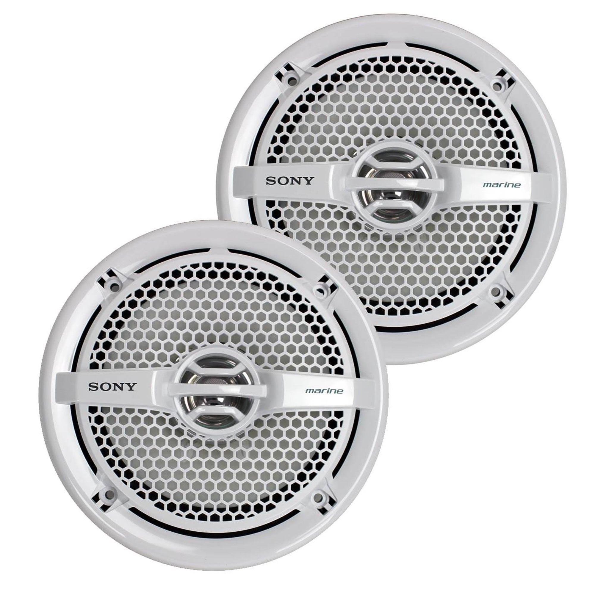 Sony XS-MP1611 6.5 Inch 140 Watt Dual Cone Design Marine Speakers Stereo White - Smart-nests