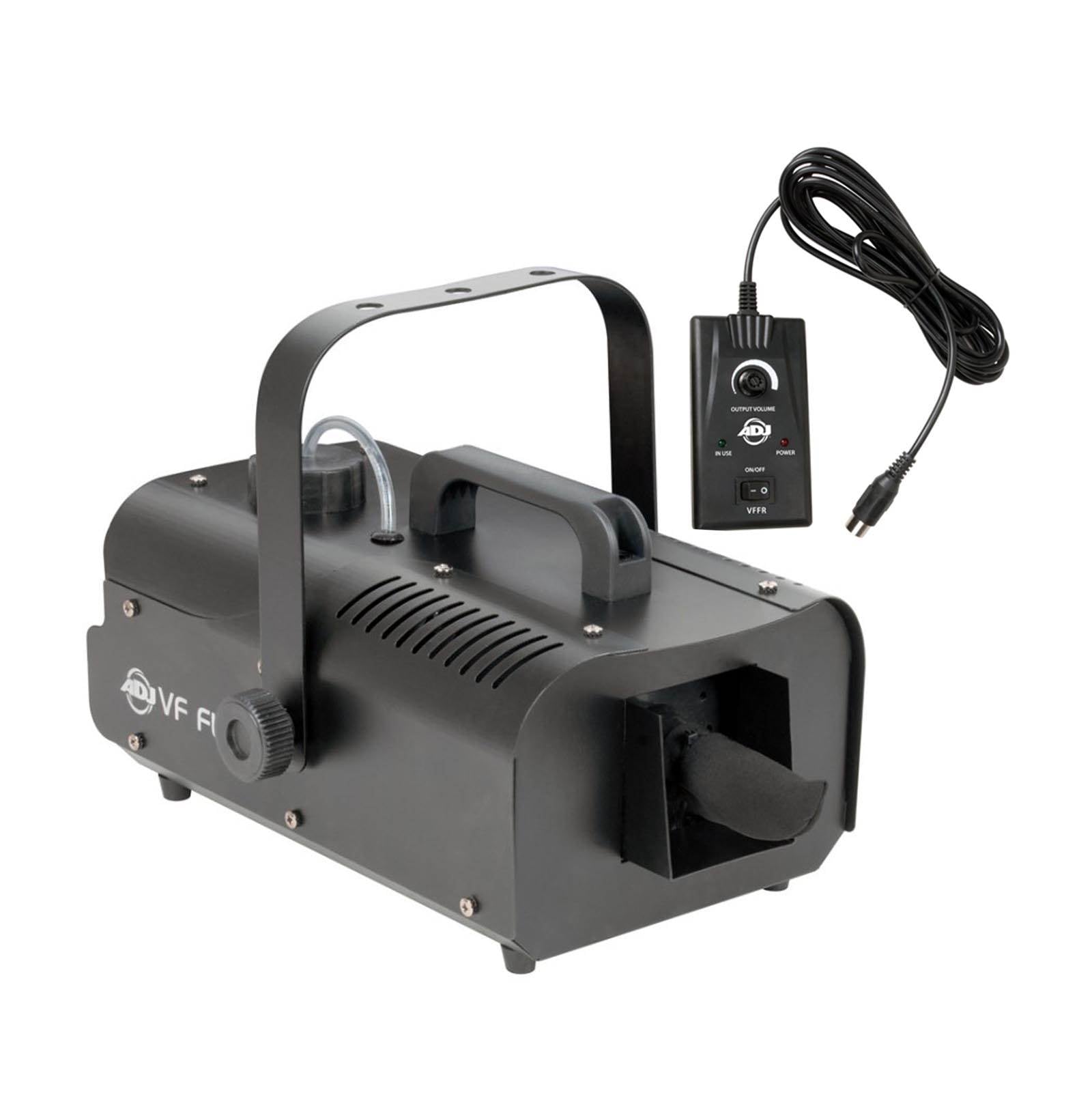 (2) American DJ VF Flurry High Output Snow Machines w/ Remotes & (2) Snow Fluids - Smart-nests