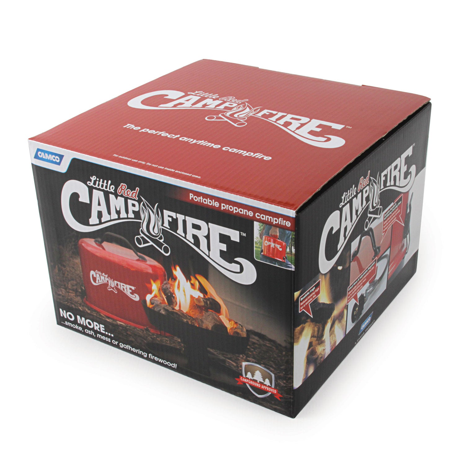 Camco Little Red Outdoor Portable Tabletop Propane Heater Fire Pit 11.25 Inch - Smart-nests