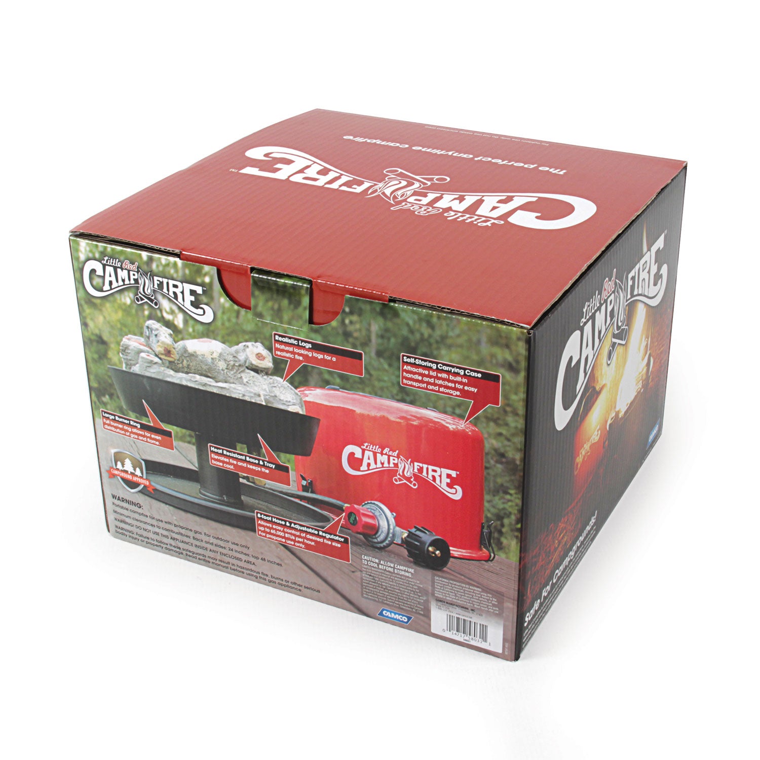 Camco Little Red Outdoor Portable Tabletop Propane Heater Fire Pit 11.25 Inch - Smart-nests