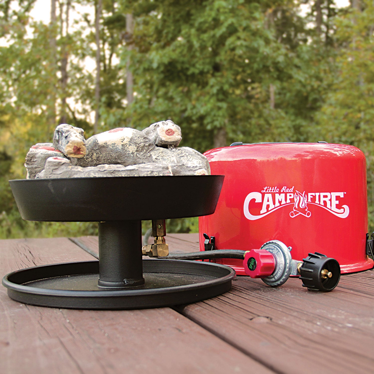 Camco Little Red Outdoor Portable Tabletop Propane Heater Fire Pit 11.25 Inch - Smart-nests