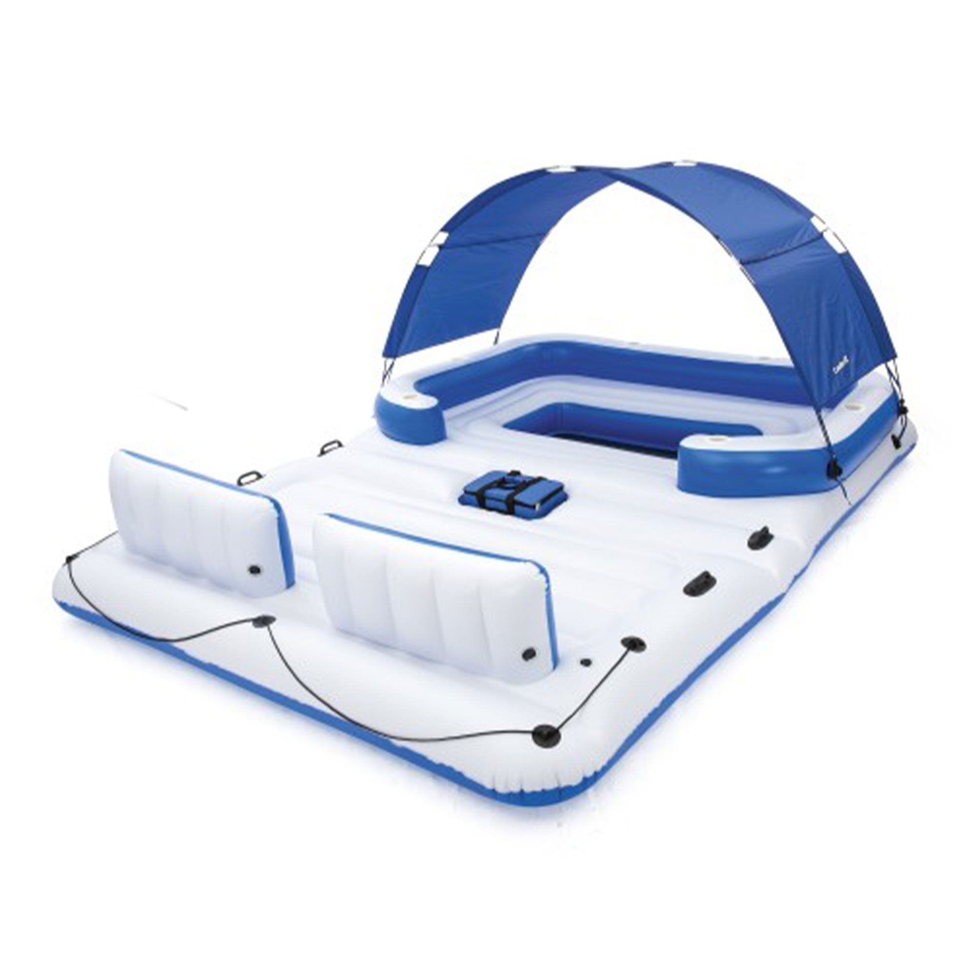 Bestway Hydro-Force Tropical Breeze 6 Person Inflatable Party Island Water Float - Smart-nests