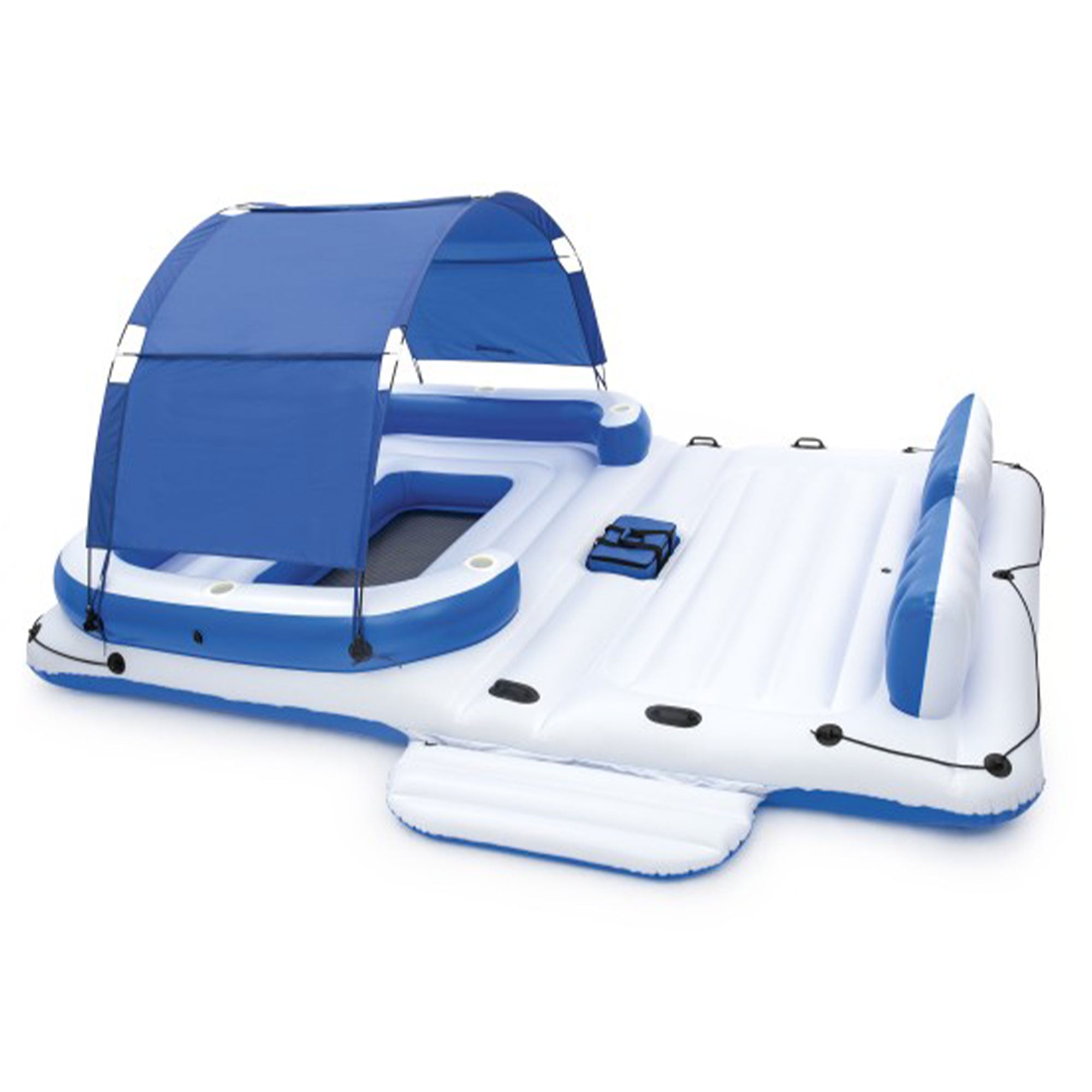 Bestway Hydro-Force Tropical Breeze 6 Person Inflatable Party Island Water Float - Smart-nests