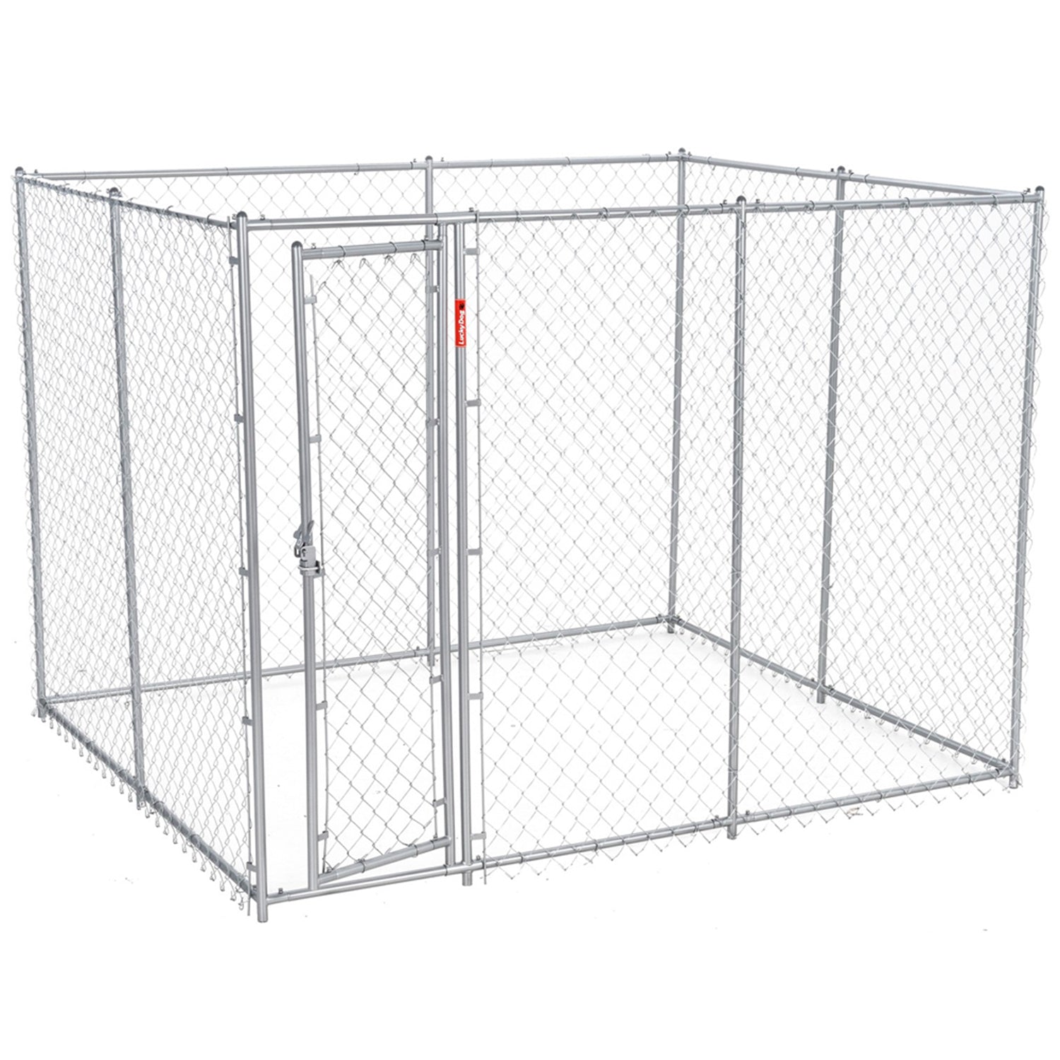 Lucky Dog Adjustable 10' x 5' x 6' Heavy Duty Chain Link Dog Kennel Enclosure - Smart-nests