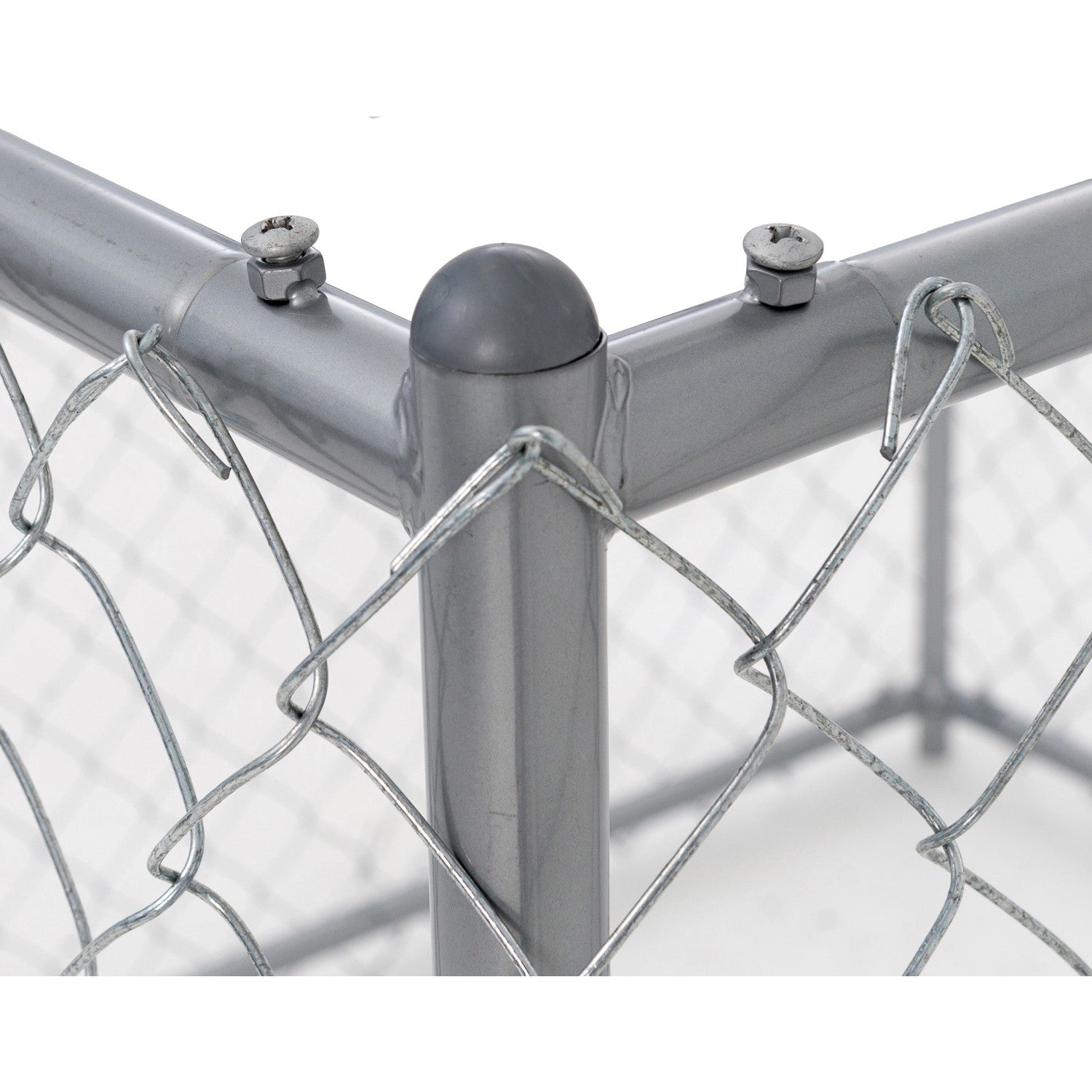 Lucky Dog Adjustable 10' x 5' x 6' Heavy Duty Chain Link Dog Kennel Enclosure - Smart-nests