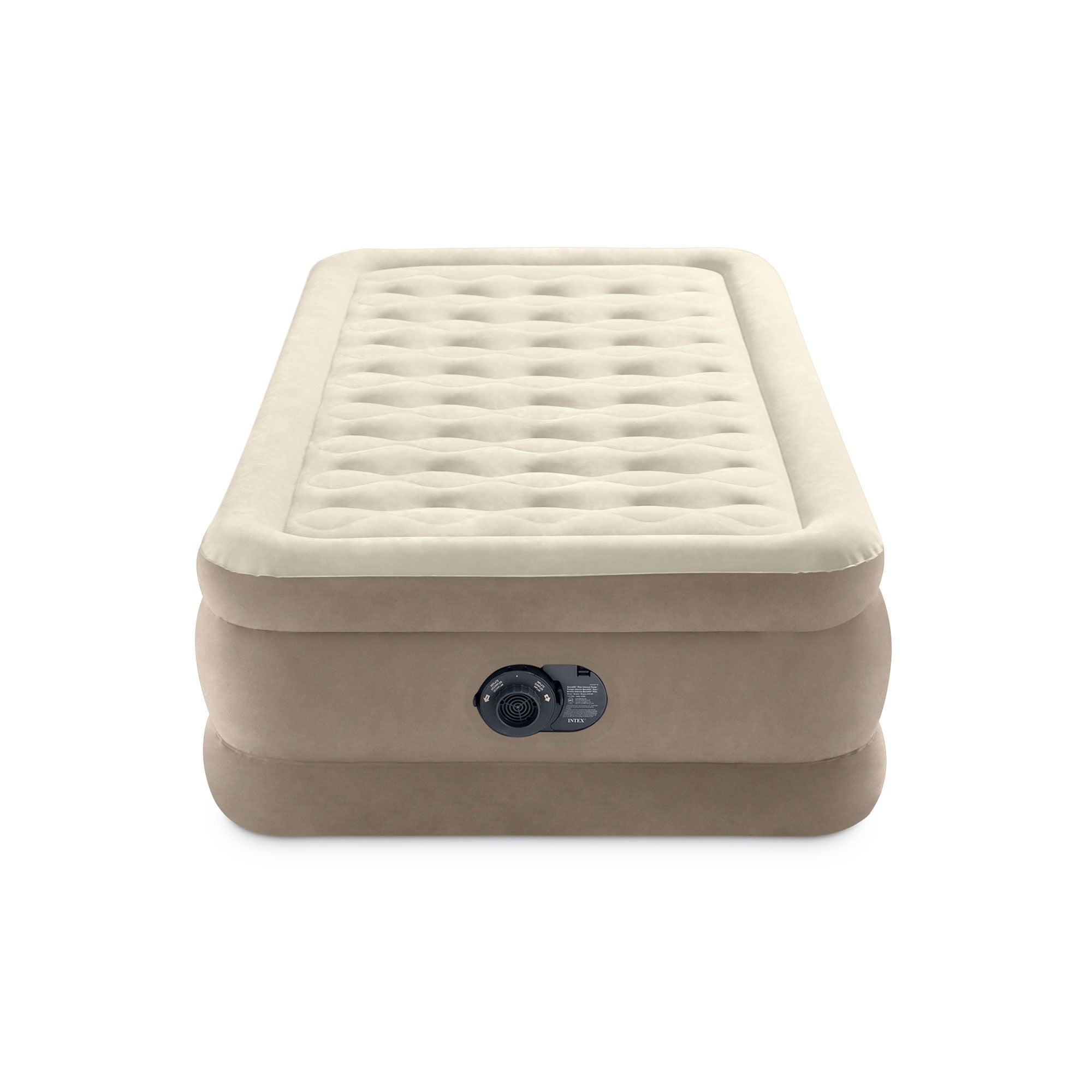 Intex 64427ED Dura-Beam Deluxe Ultra Plush Air Mattress with Built-in Pump, Twin - Smart-nests