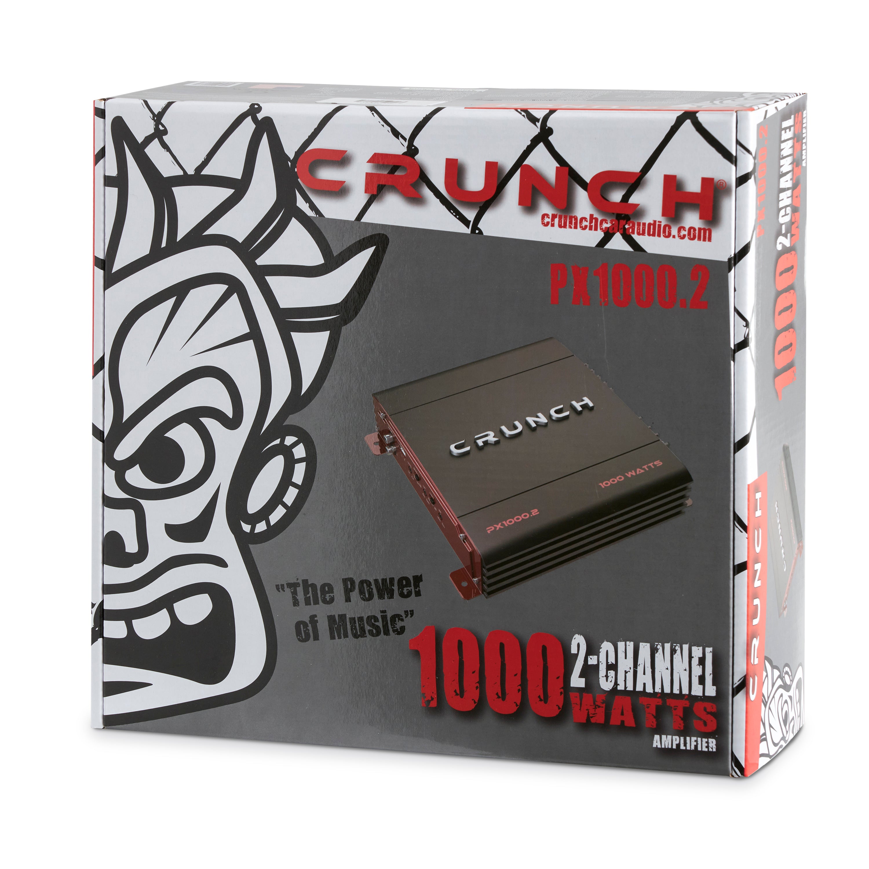 Crunch 2 Channel 1000 Watt Amp A/B Class Car Audio Stereo Amplifier | PX-1000.2 - Smart-nests