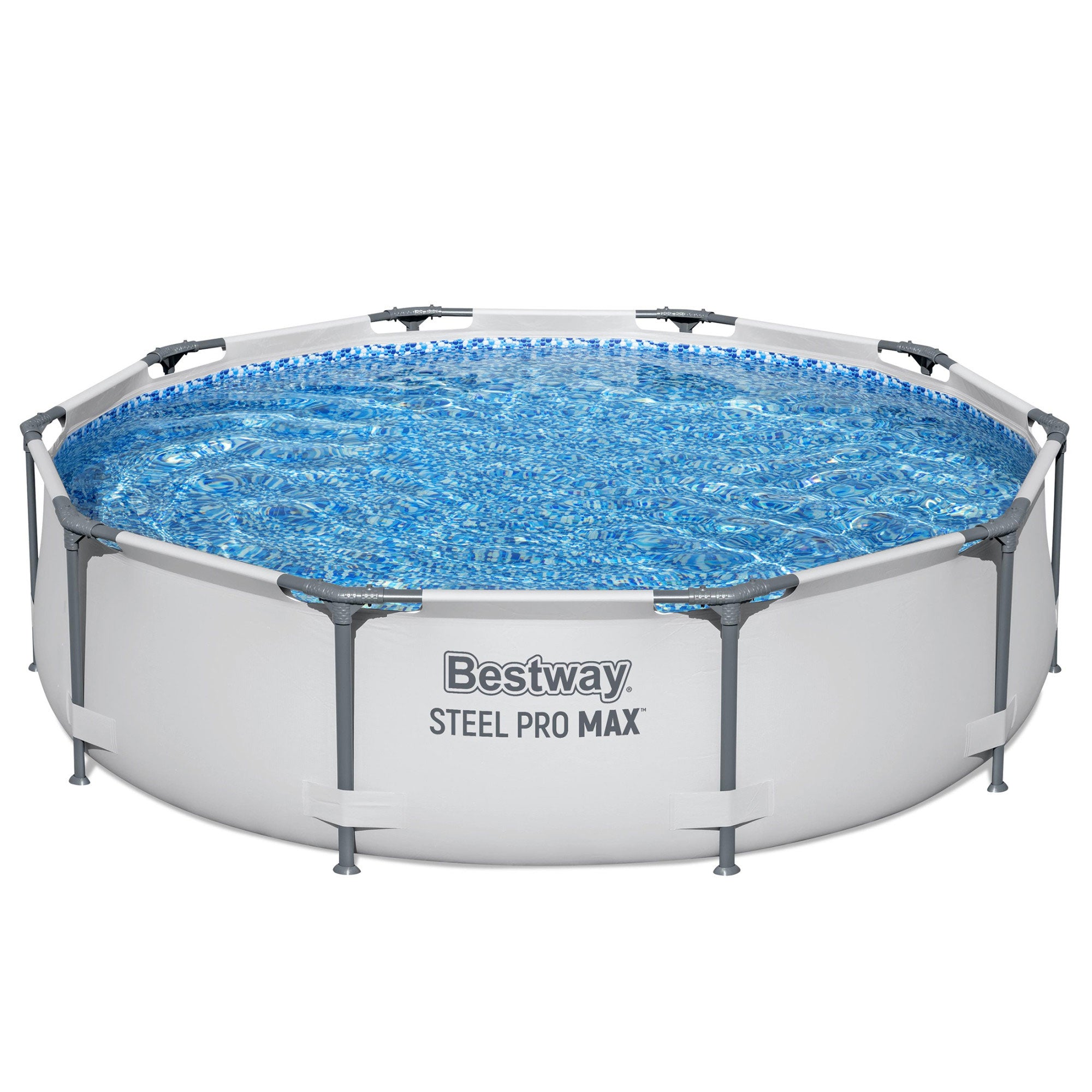 Bestway Steel Pro MAX 10'x30" Round Above Ground Outdoor Swimming Pool with Pump - Smart-nests