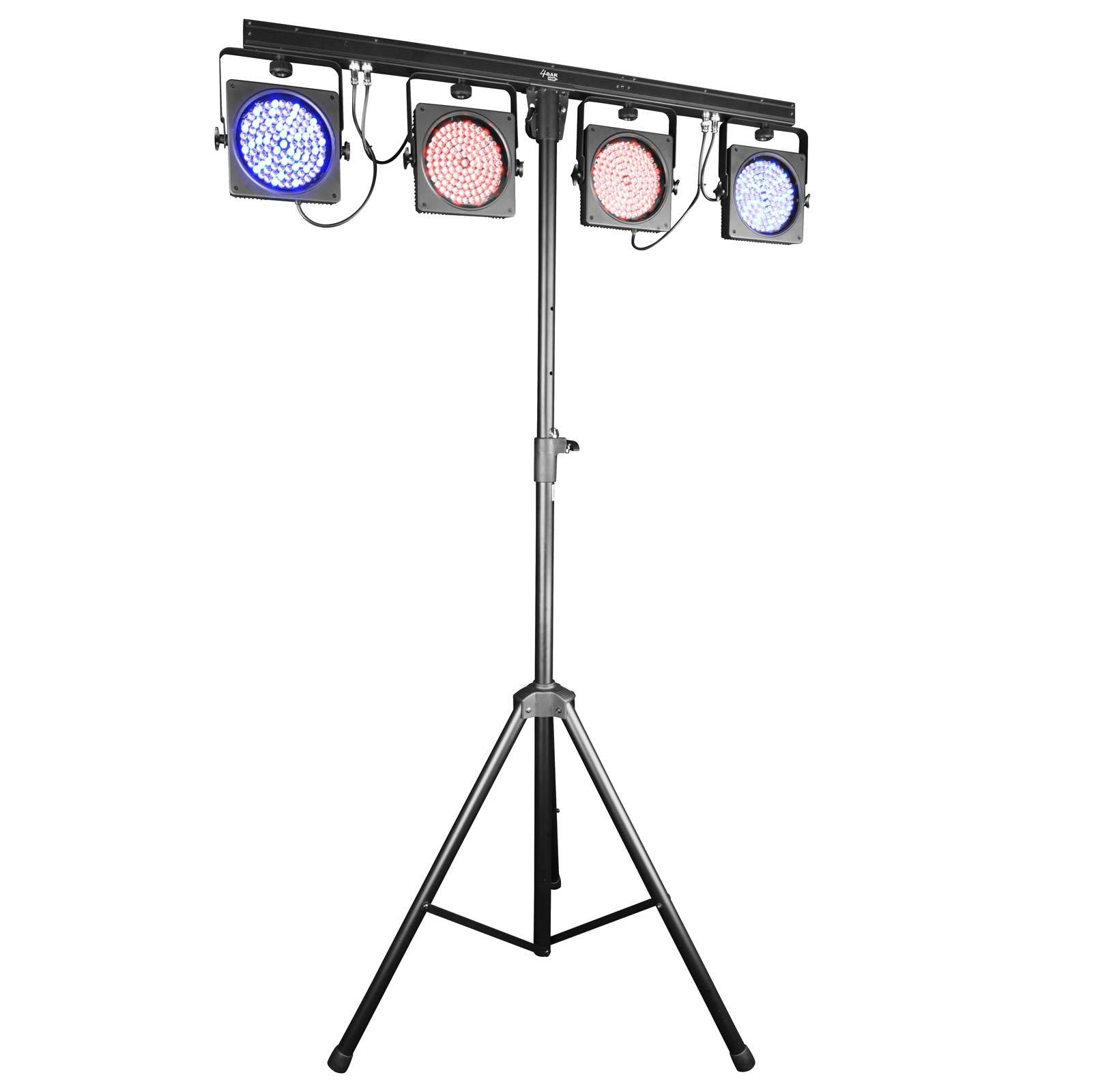 CHAUVET DJ 4BAR USB DMX LED Wash Light System w/Tripod, Travel Bags & Footswitch - Smart-nests