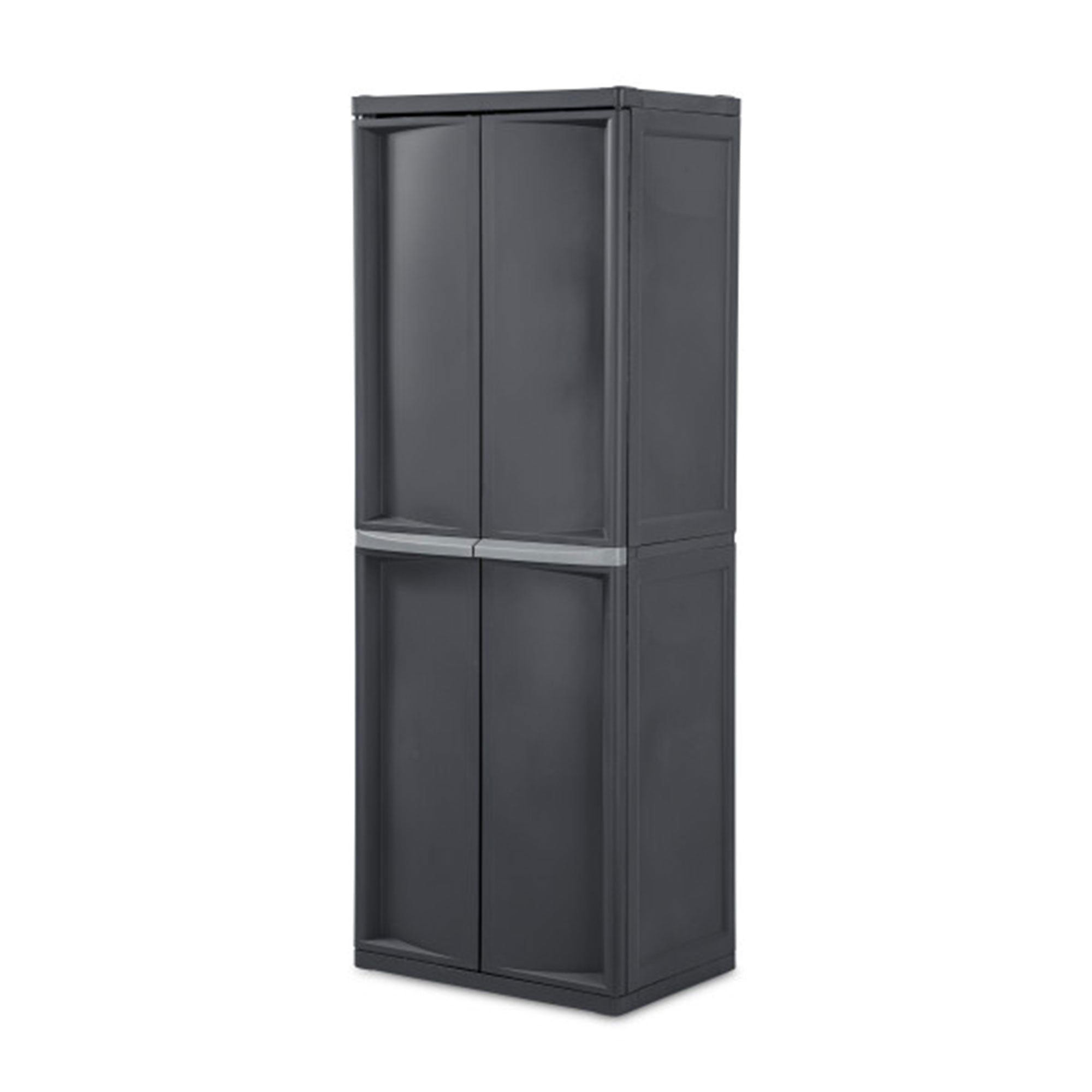 Sterilite Storage Cabinet, Garage, Pantry, & Kitchen Organizer, 4 Shelves, Gray - Smart-nests