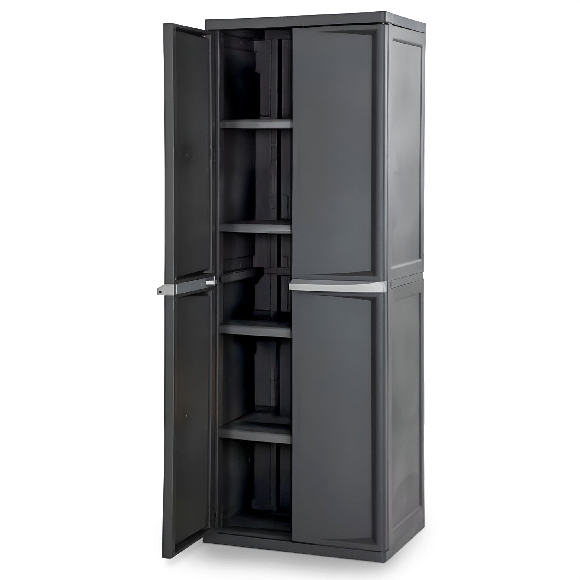 Sterilite Storage Cabinet, Garage, Pantry, & Kitchen Organizer, 4 Shelves, Gray - Smart-nests