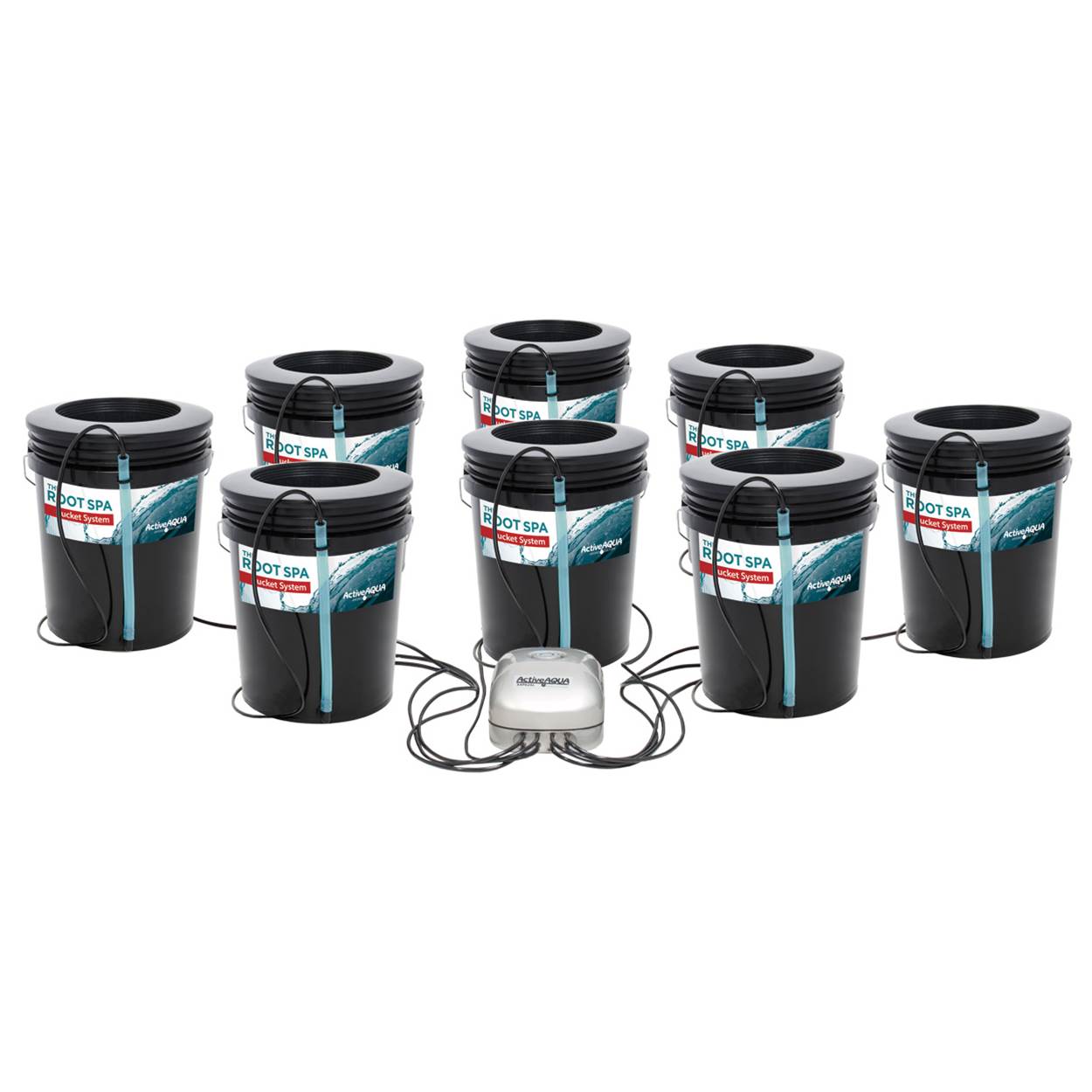 Active Aqua Root Spa 5-Gallon 8-Bucket Deep Water Culture System (2 Pack) - Smart-nests