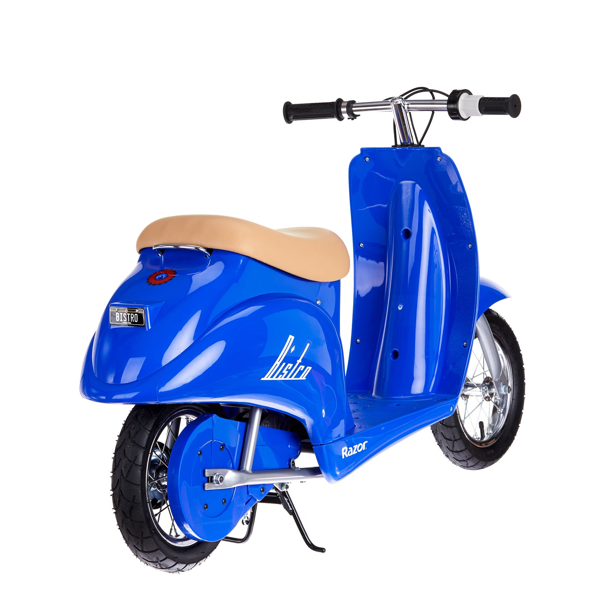 Razor Pocket Mod Miniature Euro 24V Electric Kids Ride On Retro Scooter, Blue - Smart-nests
