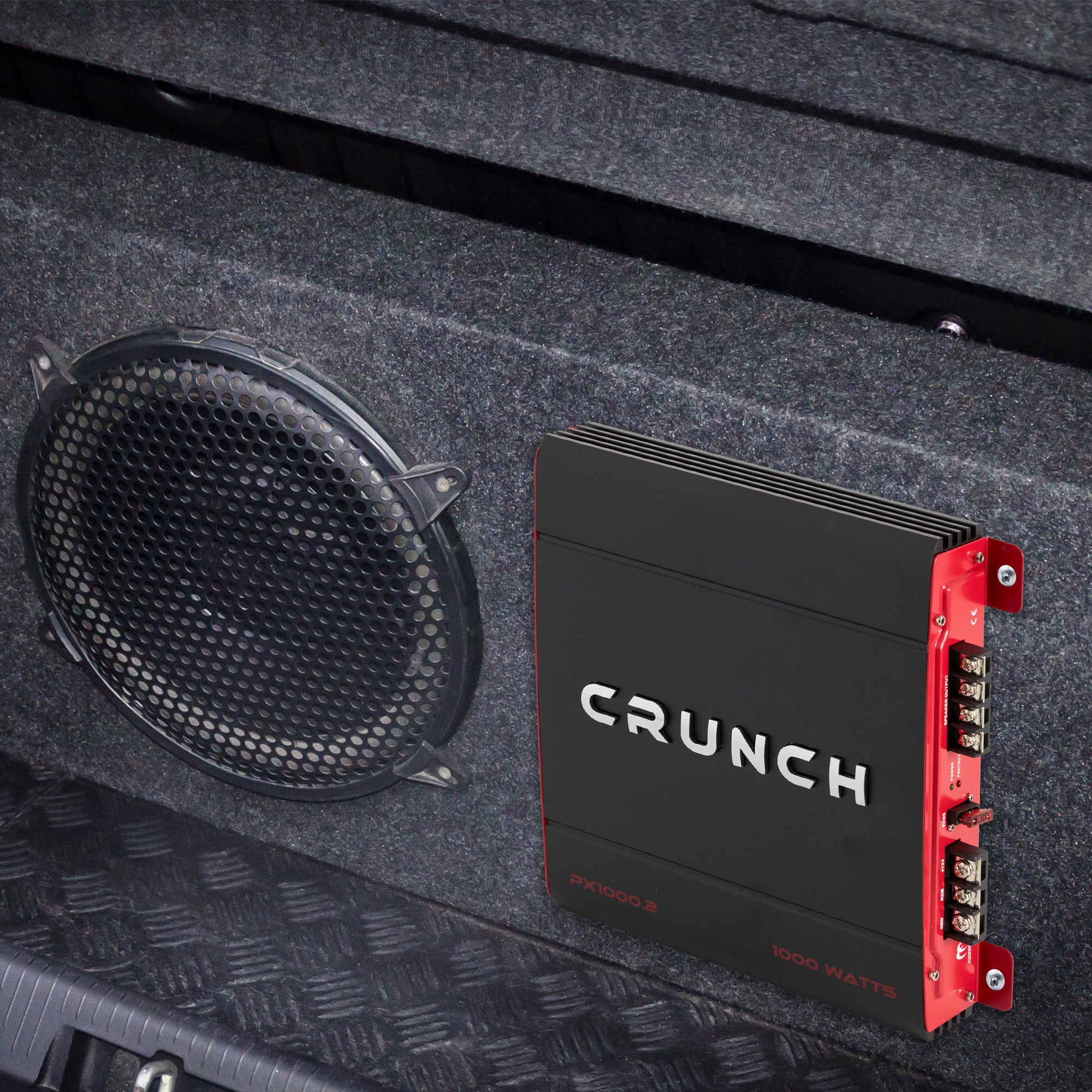 Crunch PX-1000.2 1000W Car Stereo Amp & Soundstorm AKS8 8 Gauge Amp Wiring Kit - Smart-nests
