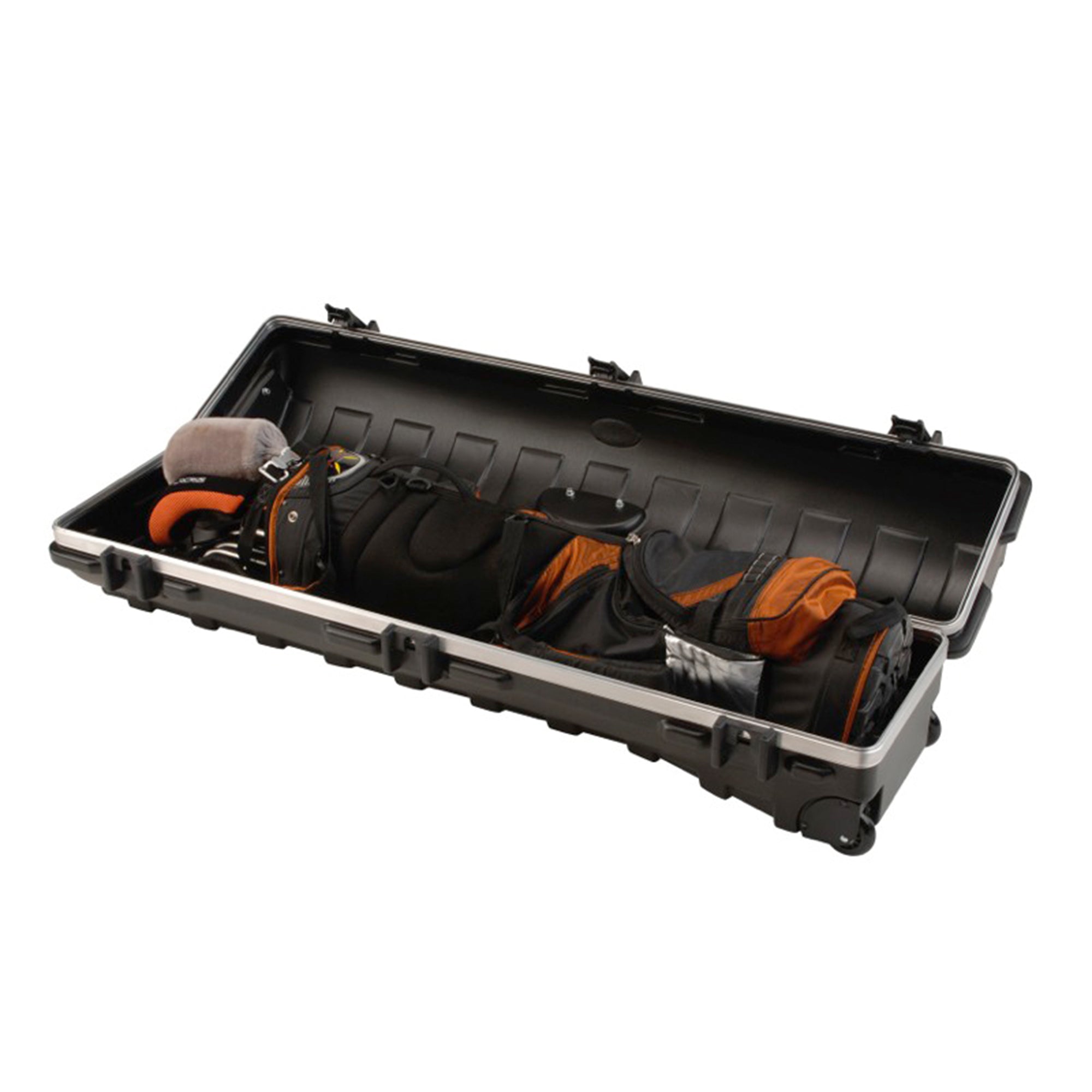 SKB Cases ATA Standard Hard Plastic Wheeled Golf Bag Travel Case, Black (2 Pack) - Smart-nests