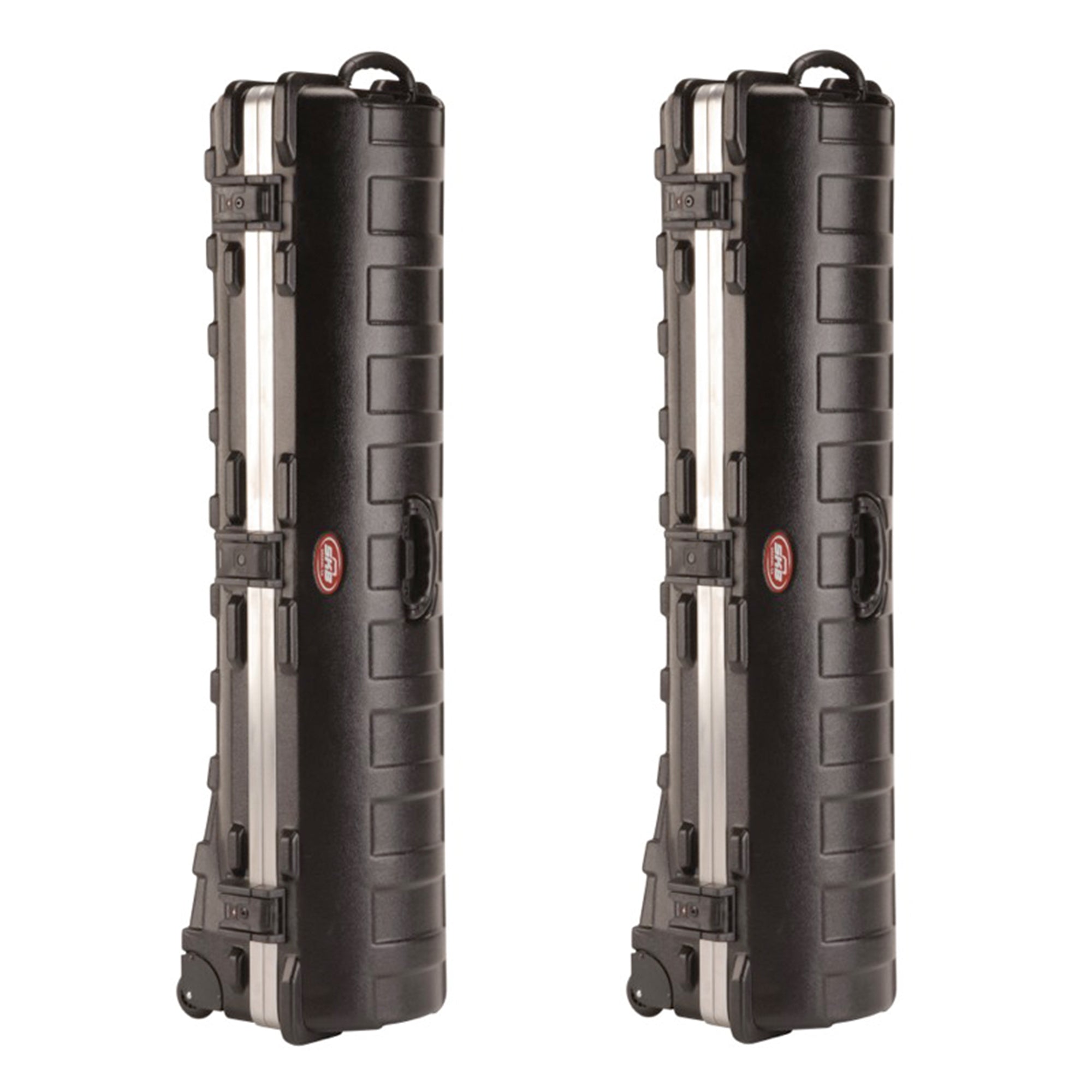 SKB Cases ATA Standard Hard Plastic Wheeled Golf Bag Travel Case, Black (2 Pack) - Smart-nests