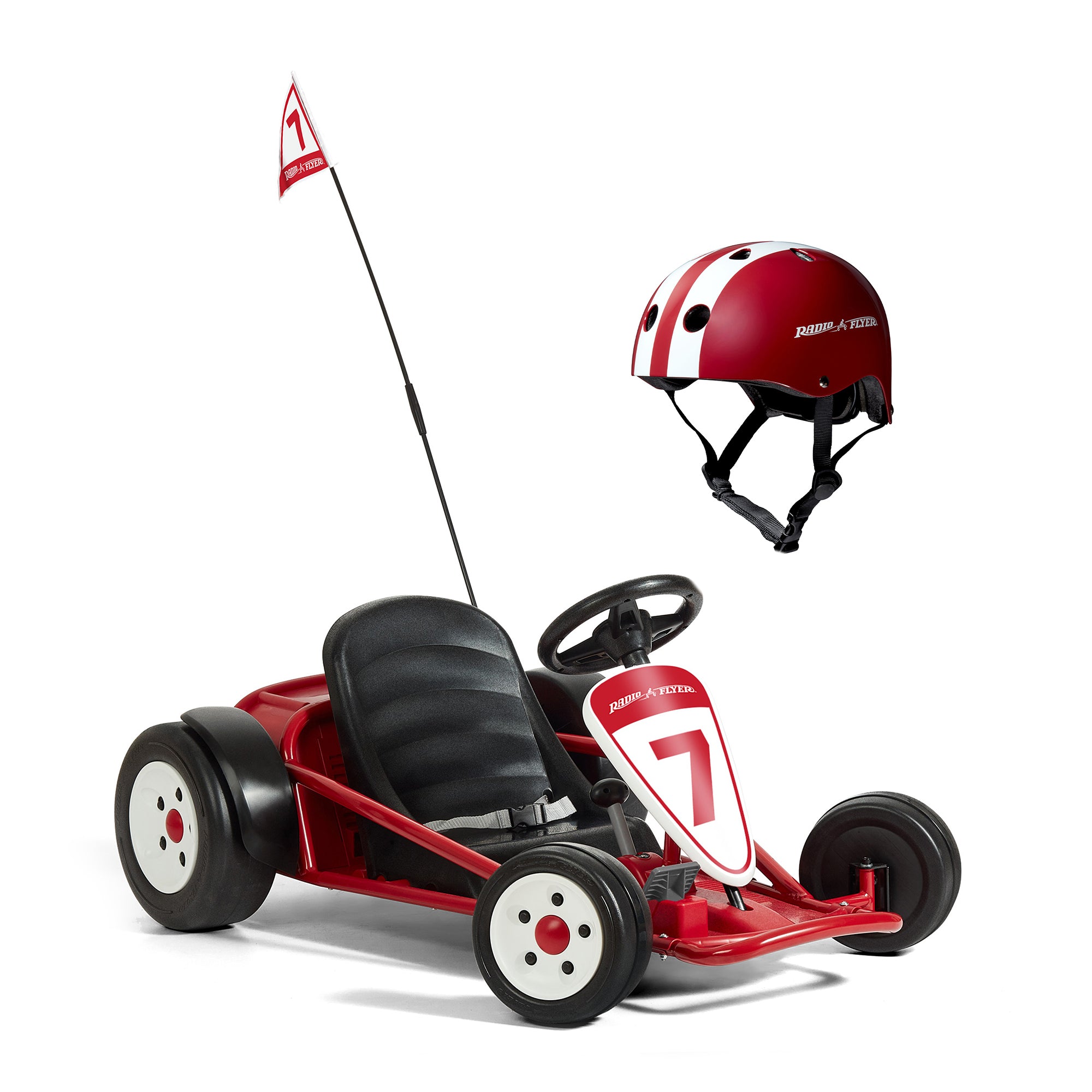 Radio Flyer 941HZ Battery-Powered Adjustable Kids Ultimate Outdoor Go-Kart, Red - Smart-nests