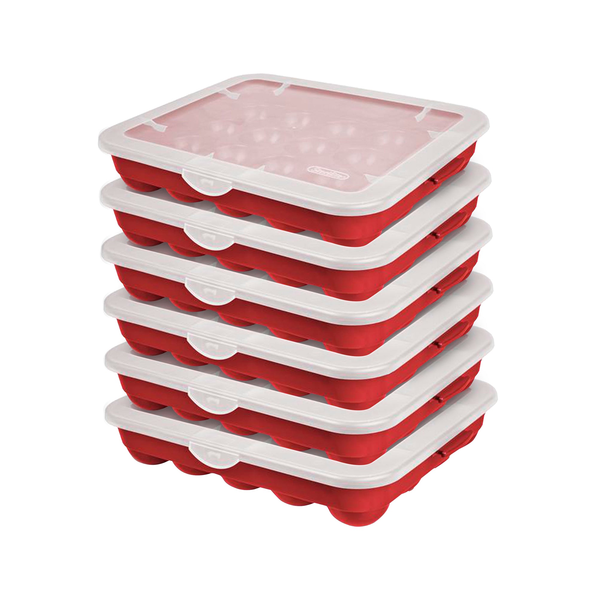 Sterilite 20 Compartment Christmas Holiday Ornament Box Storage Case (6 Pack) - Smart-nests