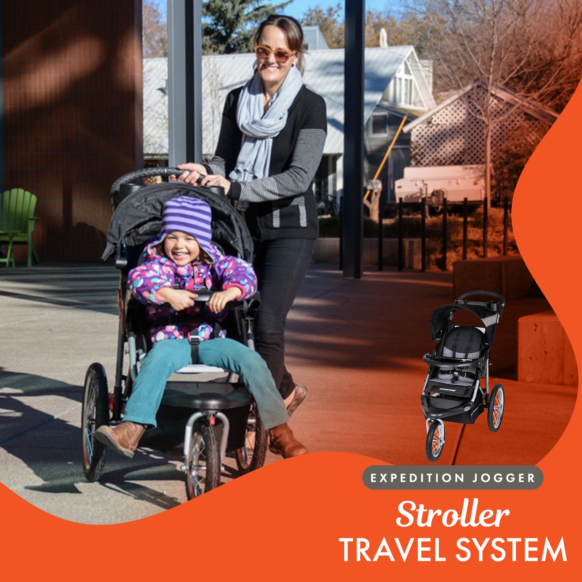 Baby Trend Expedition Travel System with Stroller and Car Seat, Millennium White - Smart-nests