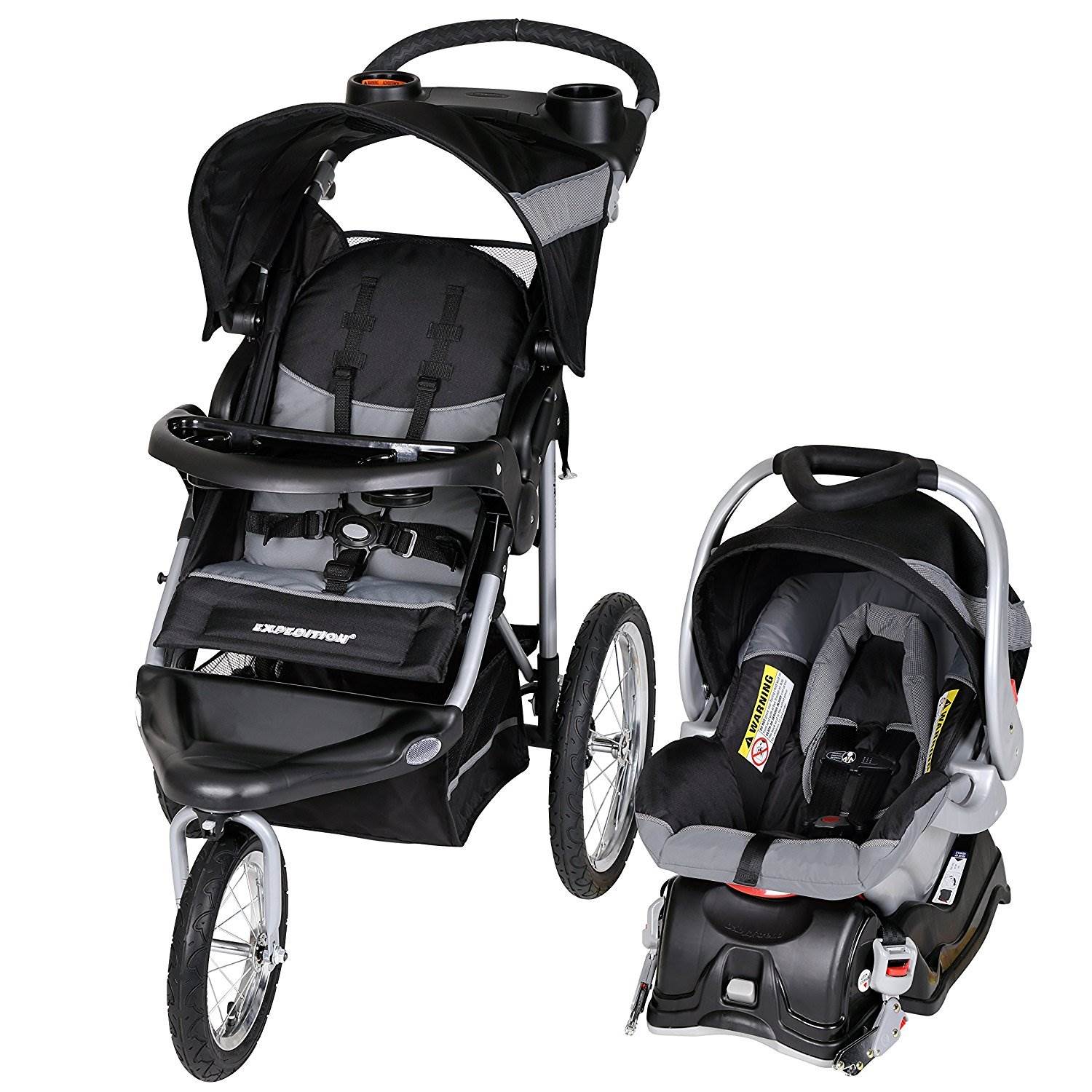 Baby Trend Expedition Travel System with Stroller and Car Seat, Millennium White - Smart-nests