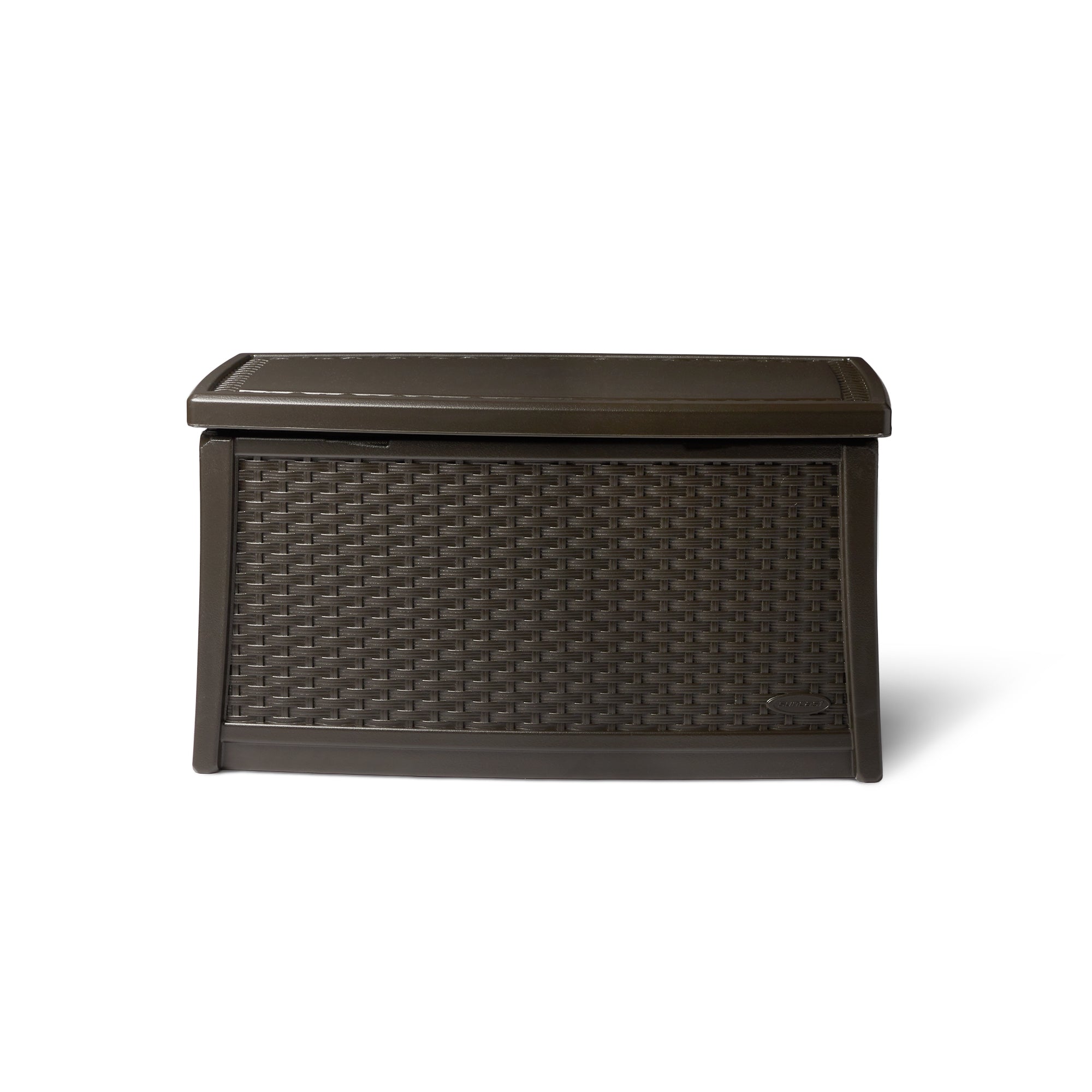 Suncast Elements Outdoor Resin Wicker Coffee Table with Storage, Java | BMDB3010 - Smart-nests