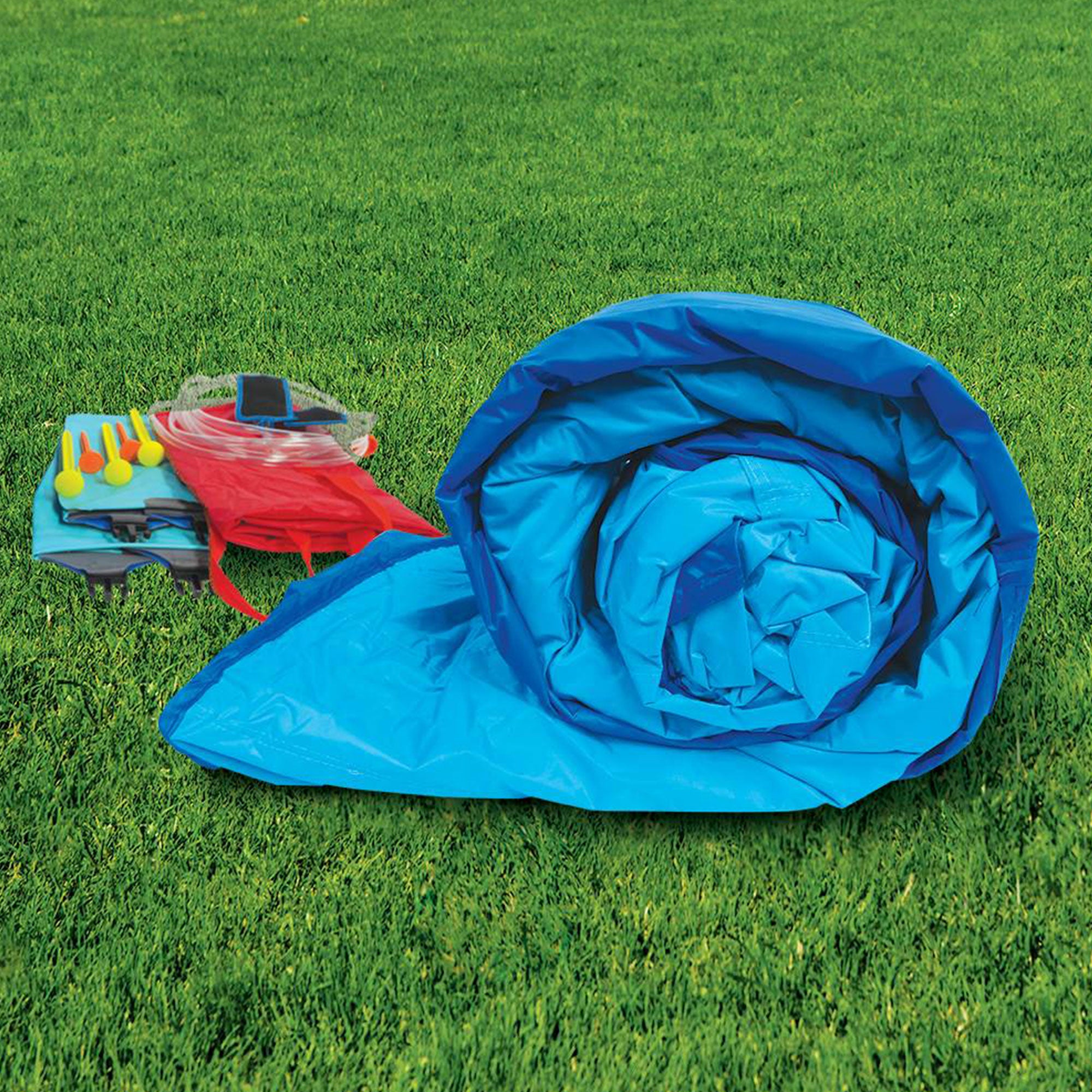 Banzai Big Blast Inflatable Water Park w/ Climbing Wall, Ball Game & Splash Pool - Smart-nests