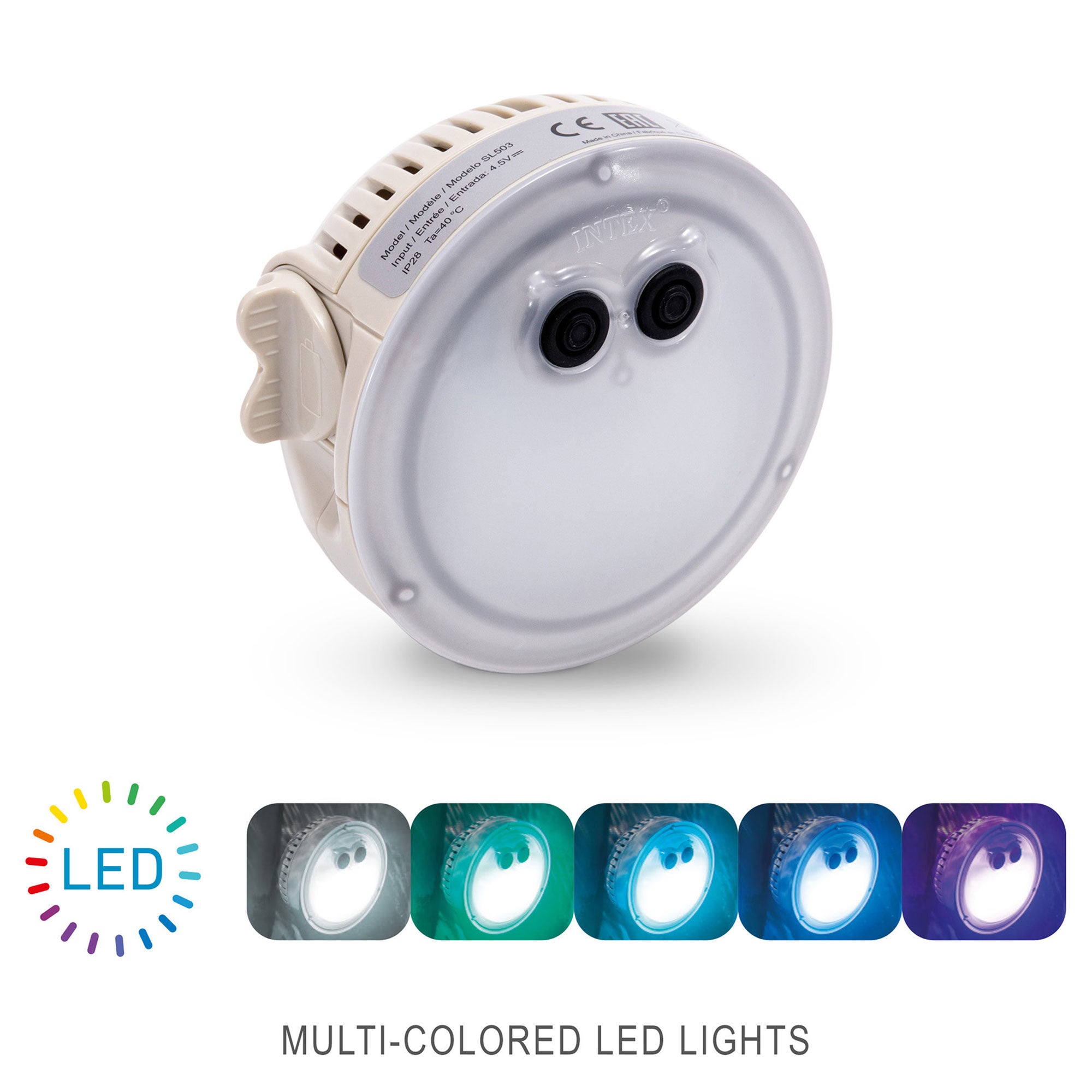 Intex PureSpa Battery Multi Colored LED Light for Bubble Spa Hot Tub (8 Pack) - Smart-nests
