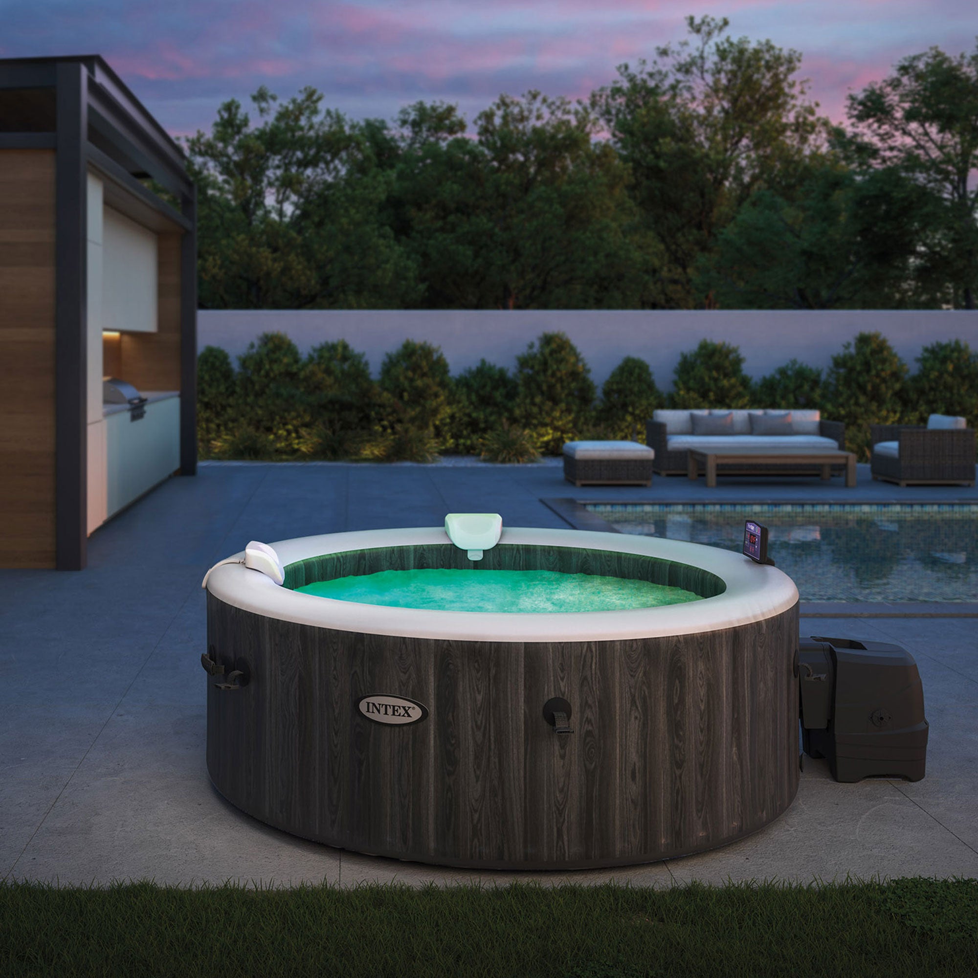 Intex PureSpa Battery Multi Colored LED Light for Bubble Spa Hot Tub (8 Pack) - Smart-nests